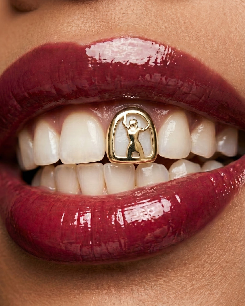 Plated Sculpted Figure Tooth Grill