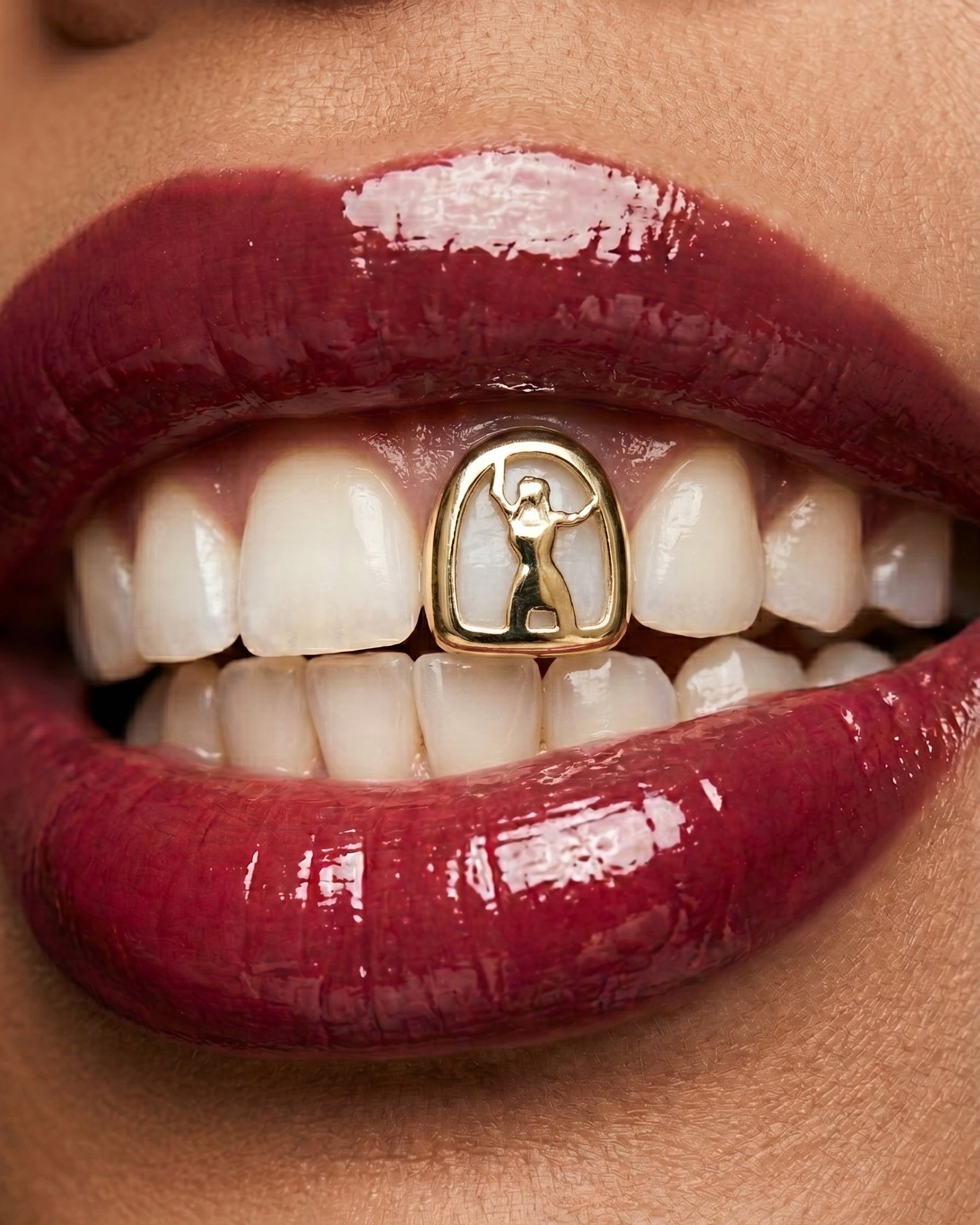 Plated Sculpted Figure Tooth Grill