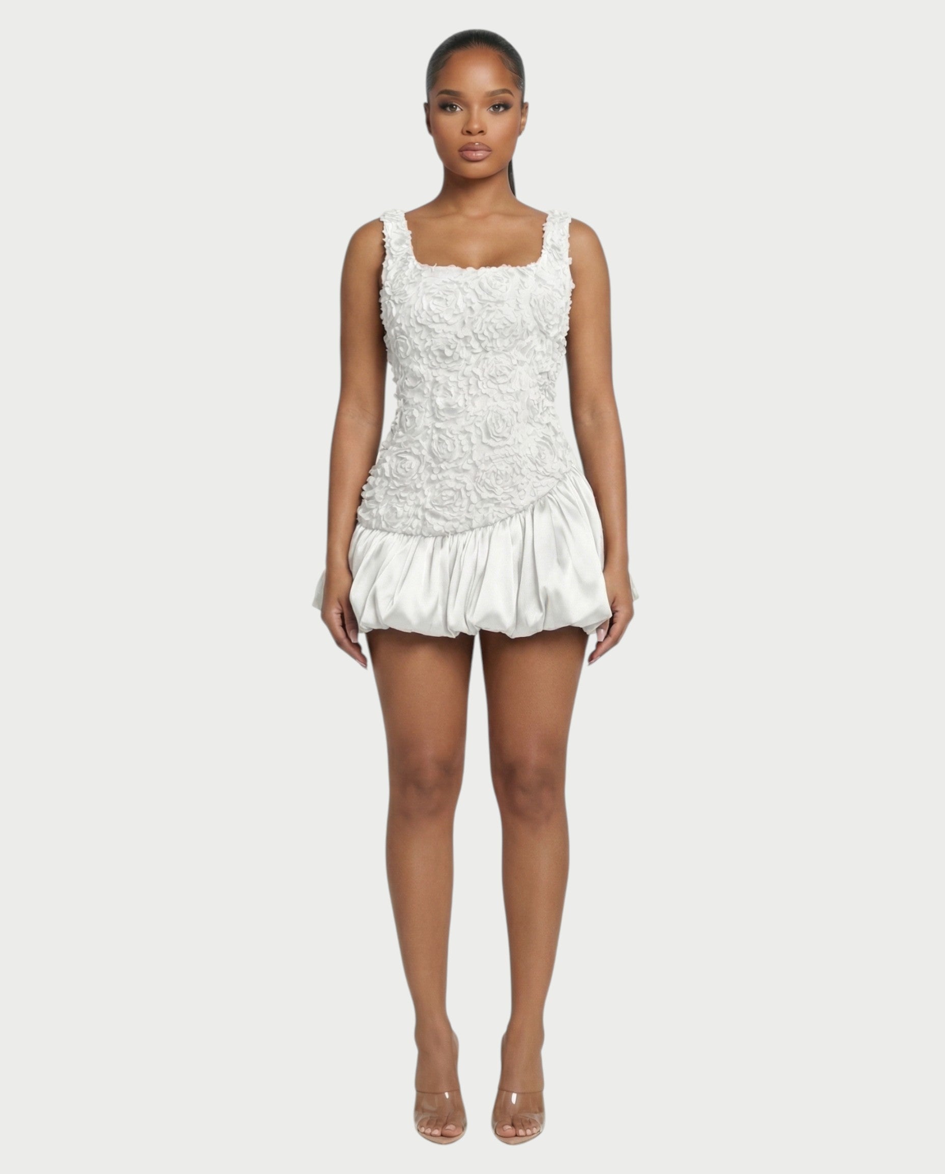 ZARAE Floral Ruffled Mini Dress