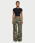 DIONE Camo & Leopard Graphic Cargo Pants