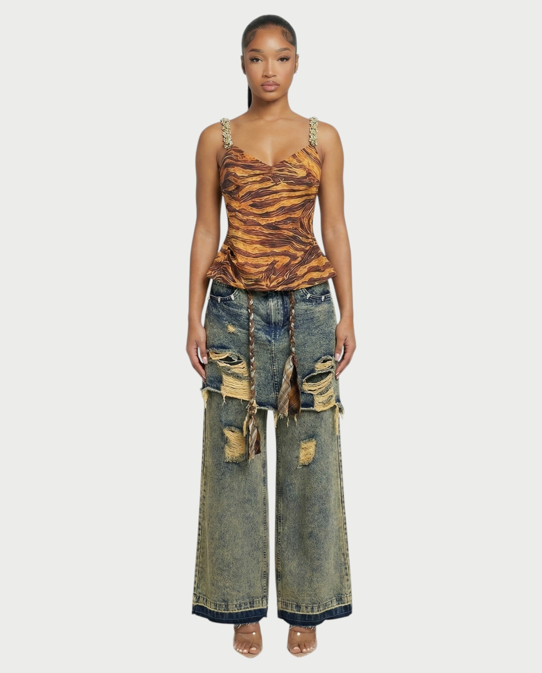 RITZA Amber Zebra Print Camisole Top