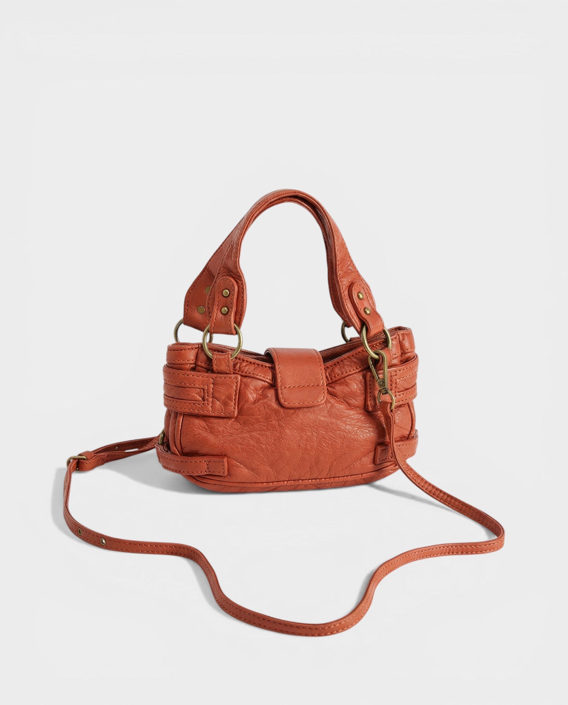 DOSA Studded Padlock Crossbody Bag