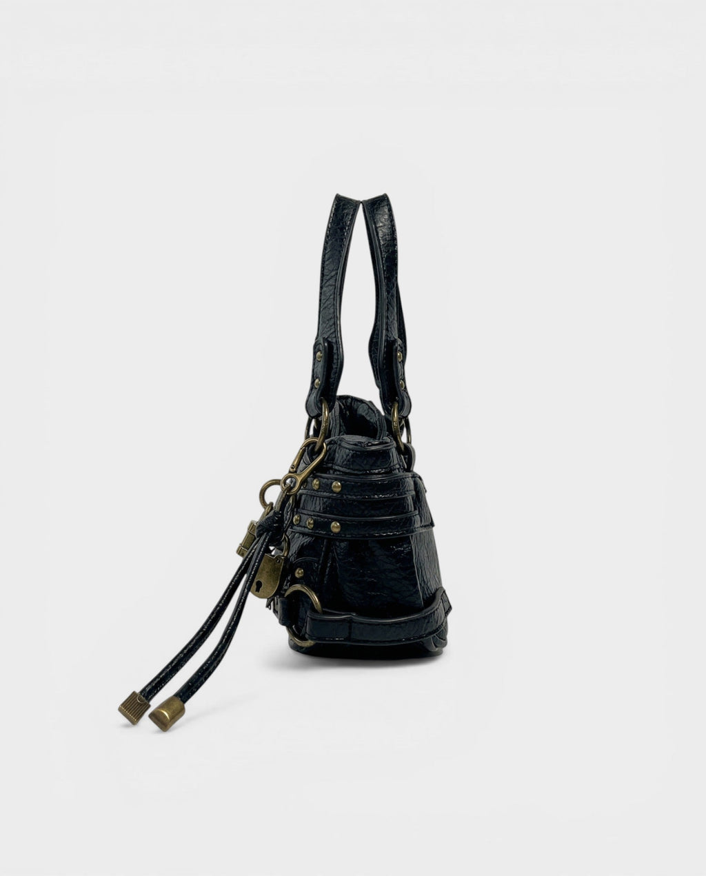 DOSA Studded Padlock Crossbody Bag
