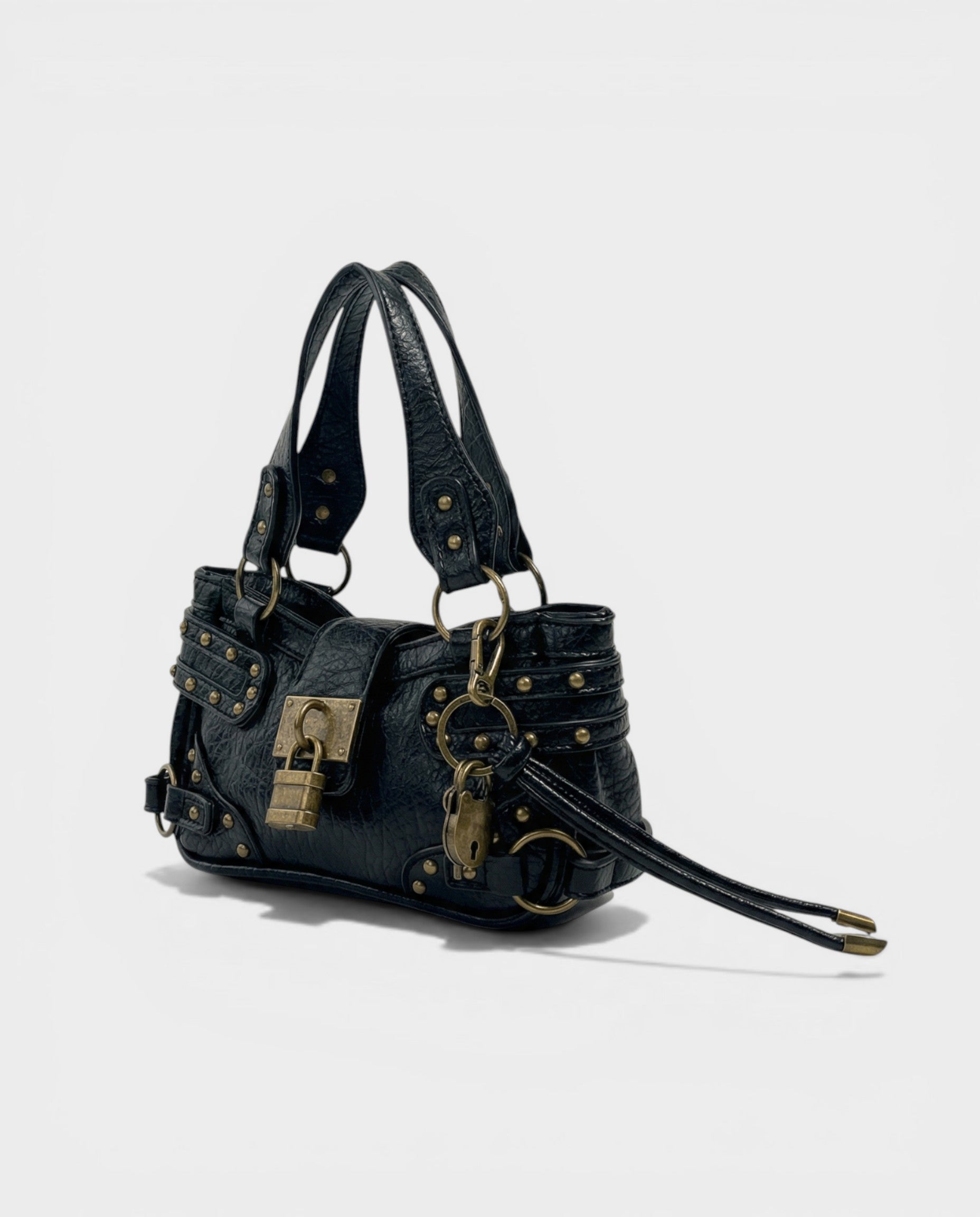 DOSA Studded Padlock Crossbody Bag