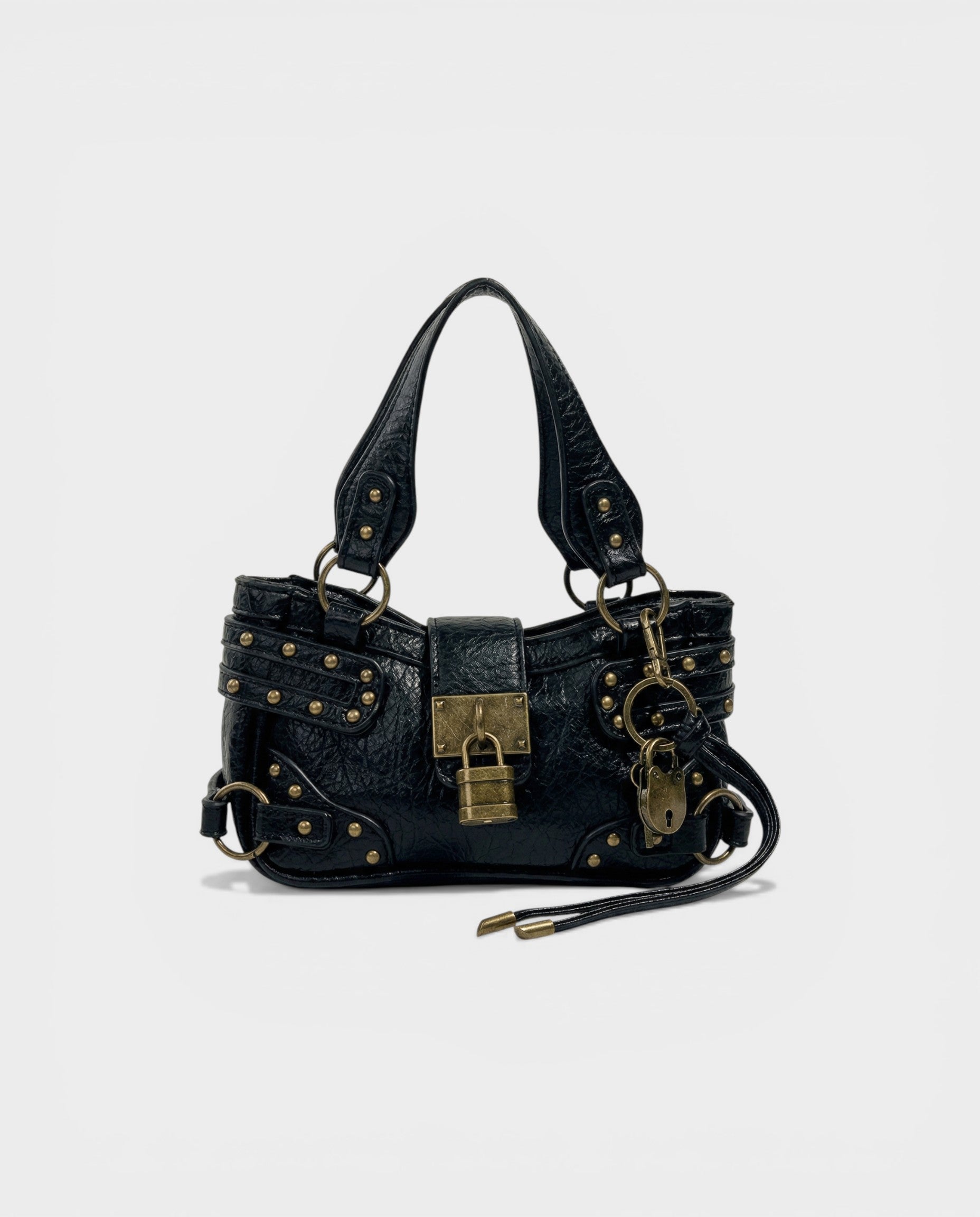 DOSA Studded Padlock Crossbody Bag