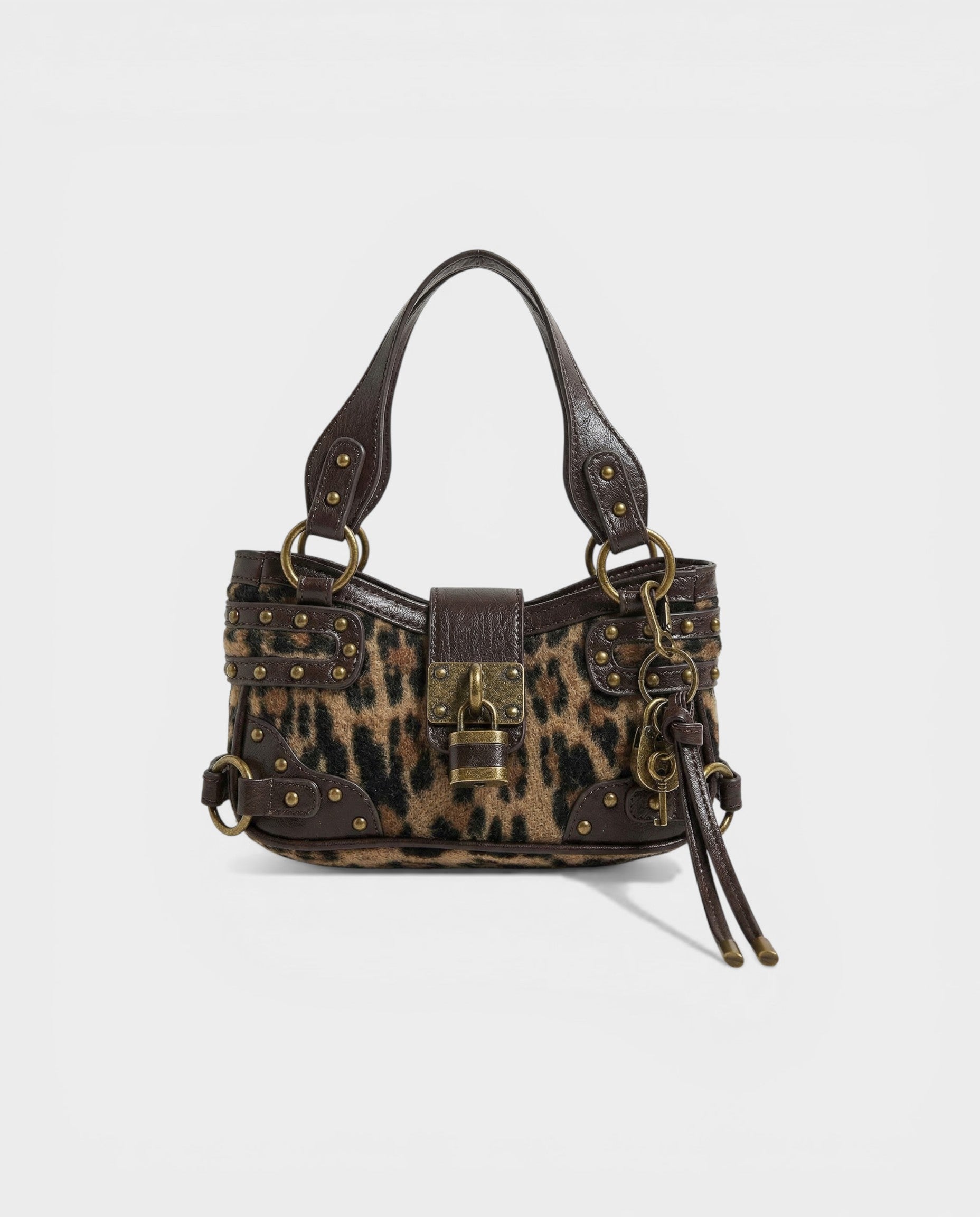 DOSA Studded Padlock Crossbody Bag