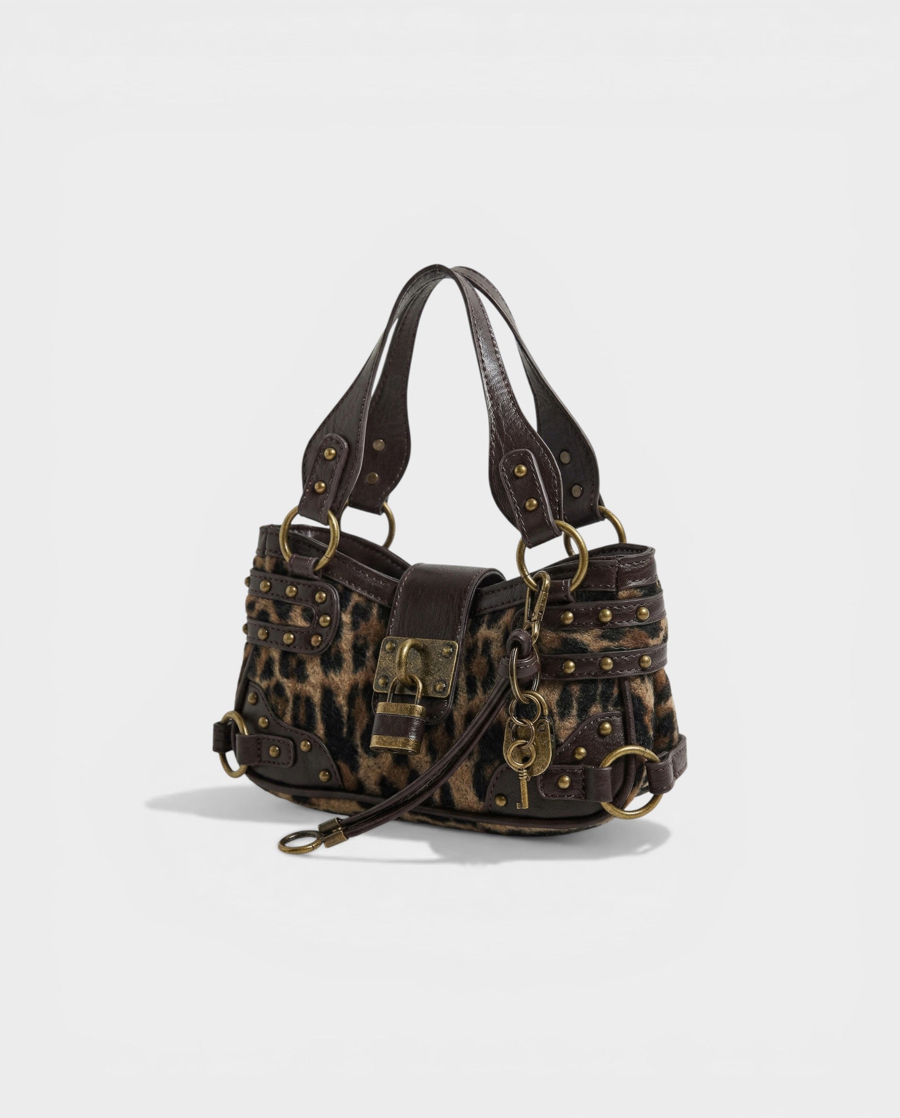 DOSA Studded Padlock Crossbody Bag