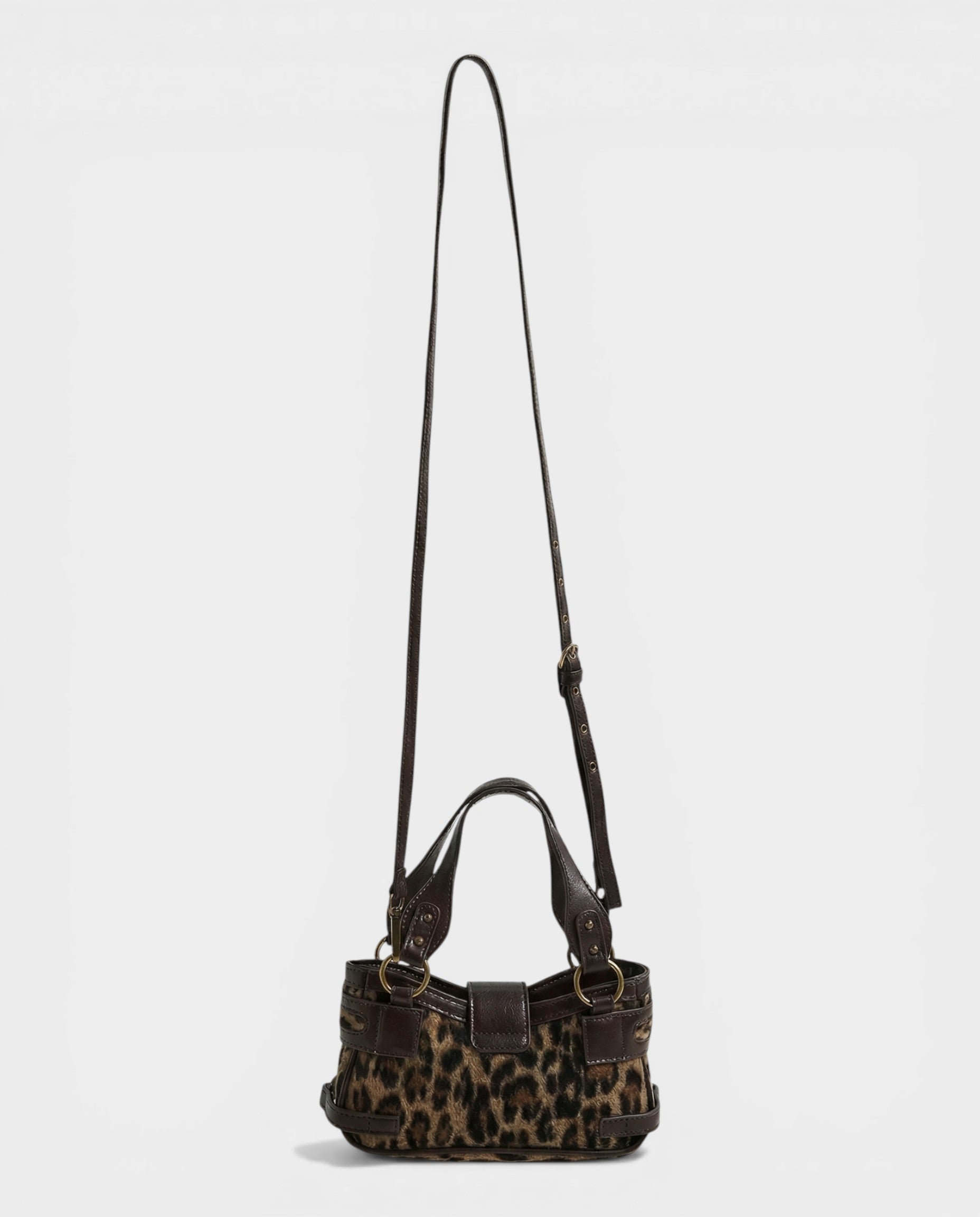 DOSA Studded Padlock Crossbody Bag