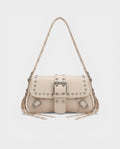 RAVENA Studded Buckle Flap Shoulder Bag