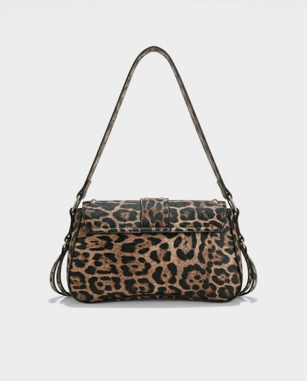 RAVENA Studded Buckle Flap Shoulder Bag