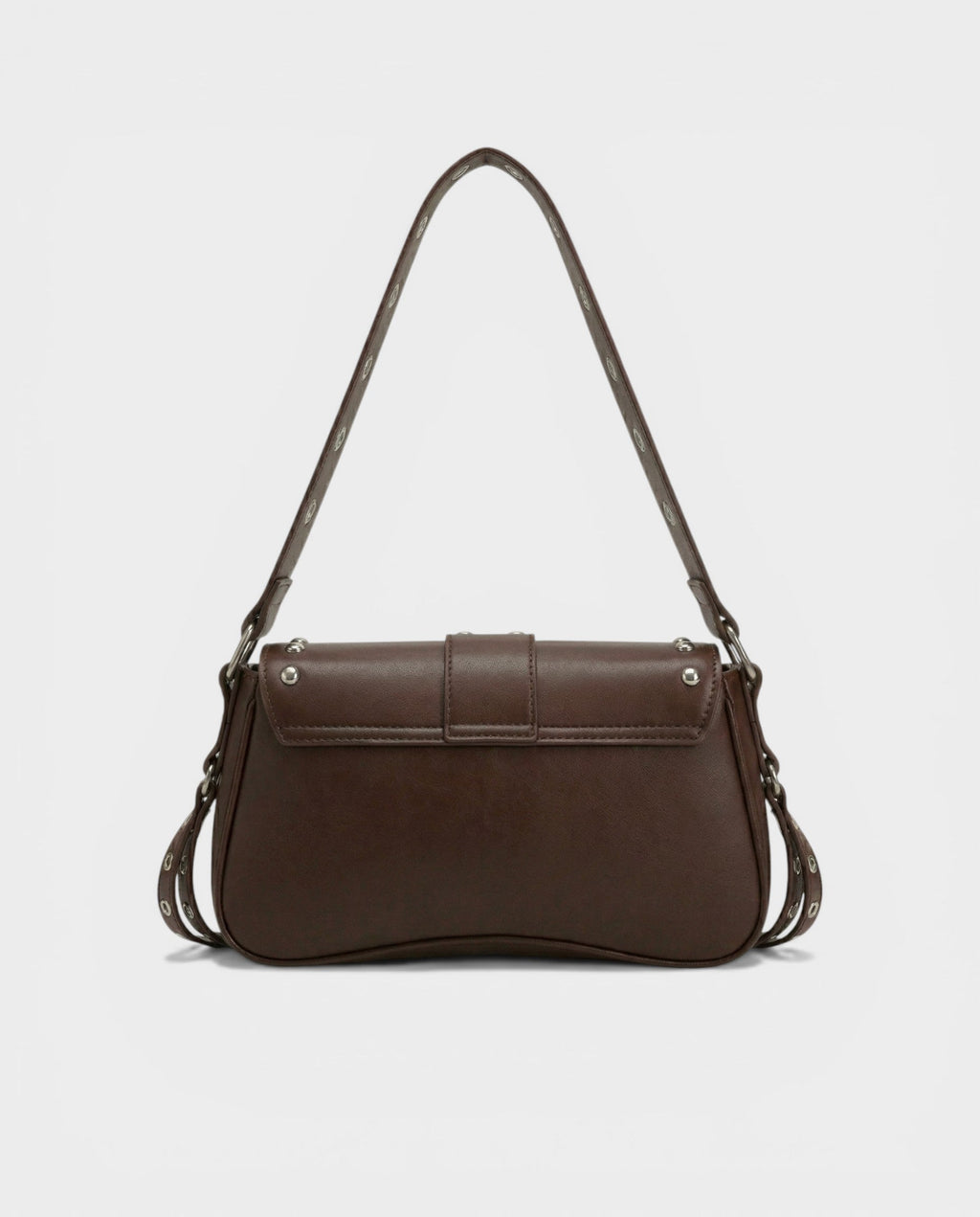 RAVENA Studded Buckle Flap Shoulder Bag