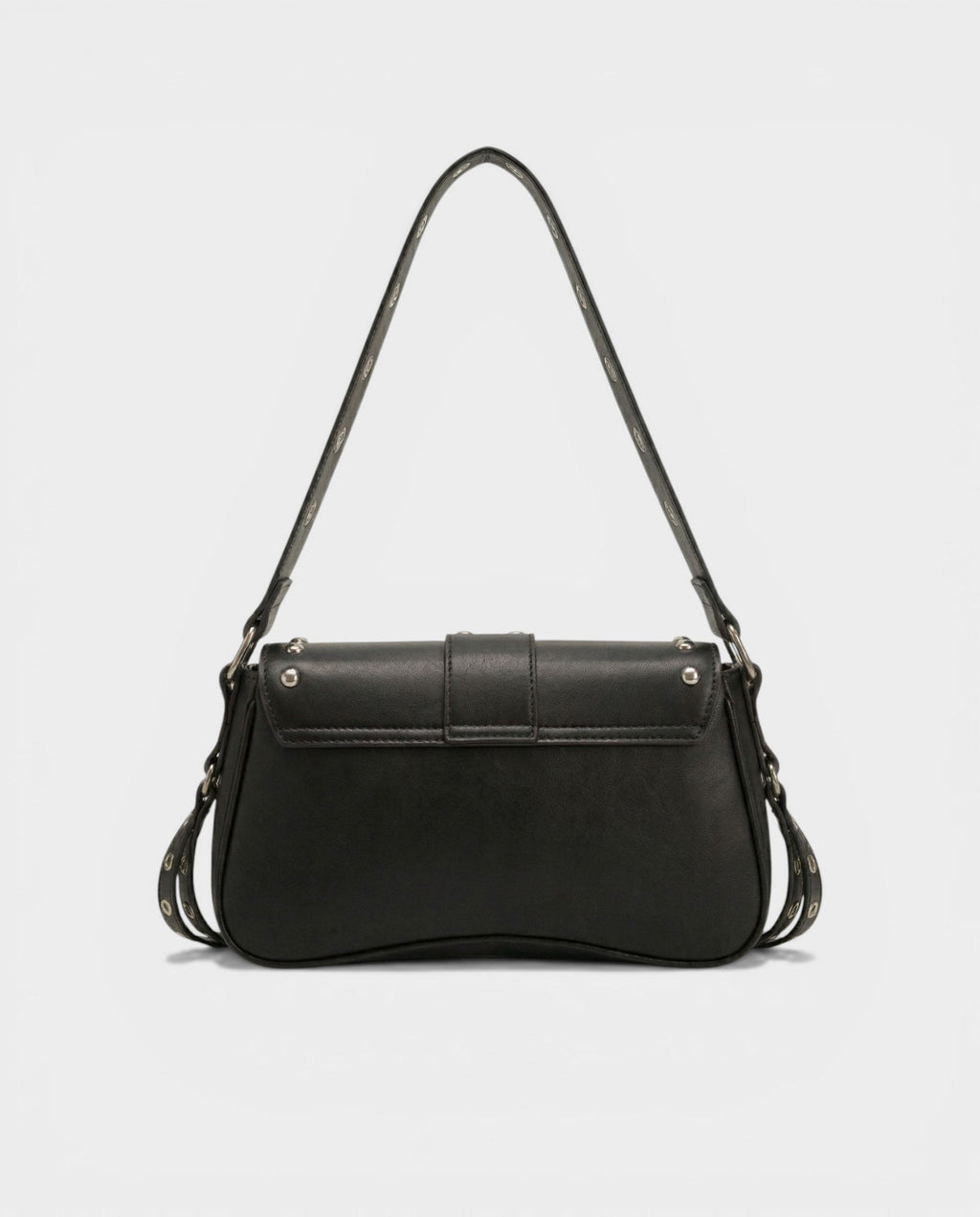 RAVENA Studded Buckle Flap Shoulder Bag
