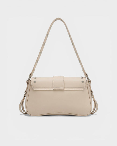 RAVENA Studded Buckle Flap Shoulder Bag
