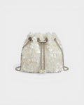 HELYN Pearl Chain Sequin Bucket Bag