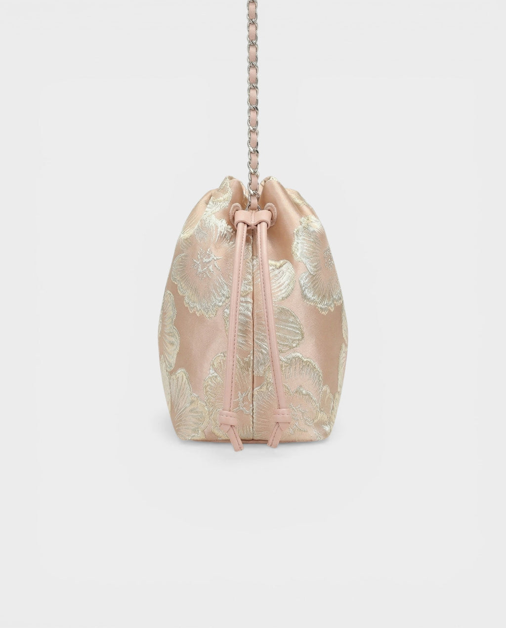 SABELA Floral Jacquard Chain Bucket Bag