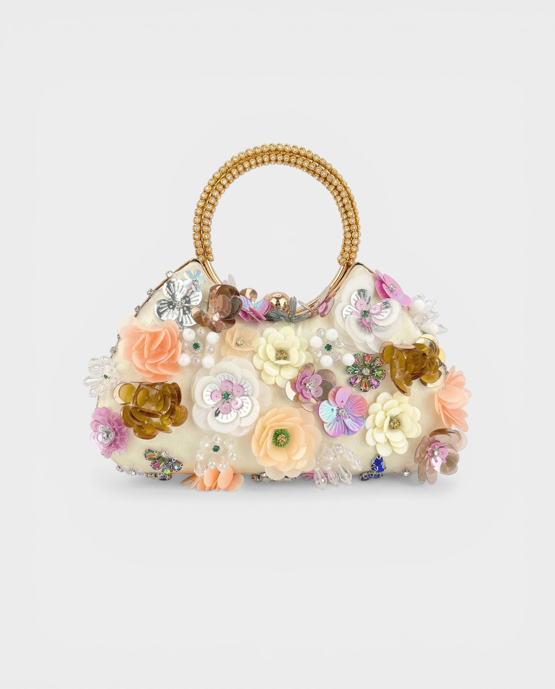 KOSHA Floral Sequin Beaded Clutch
