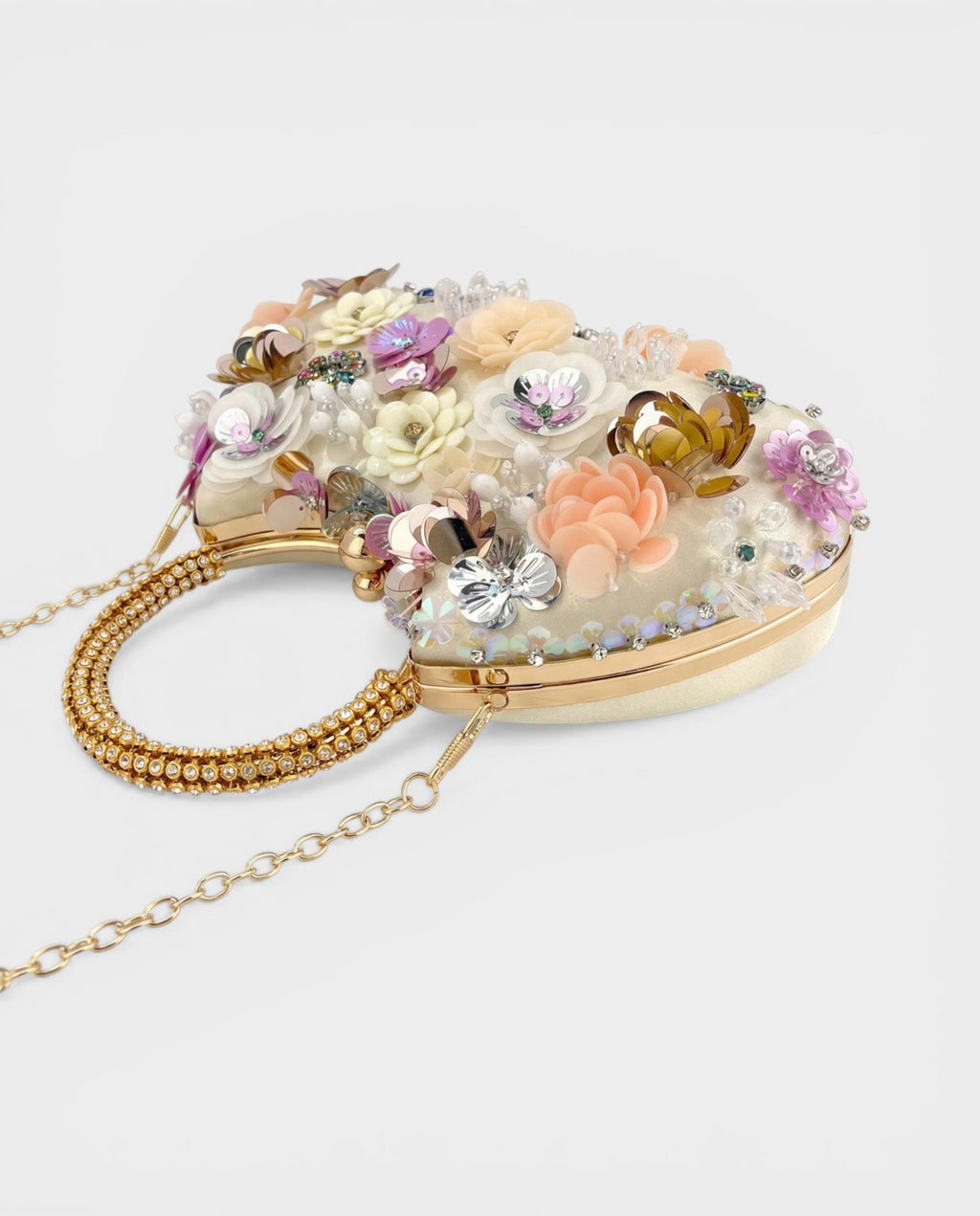 KOSHA Floral Sequin Beaded Clutch