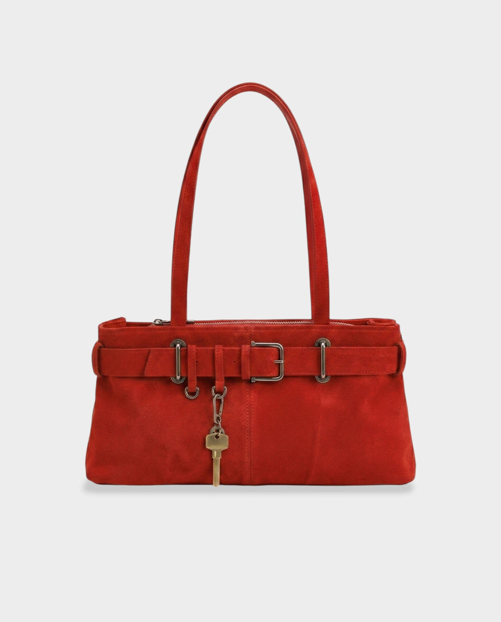 LAVIDA Suede Belted Key Shoulder Bag