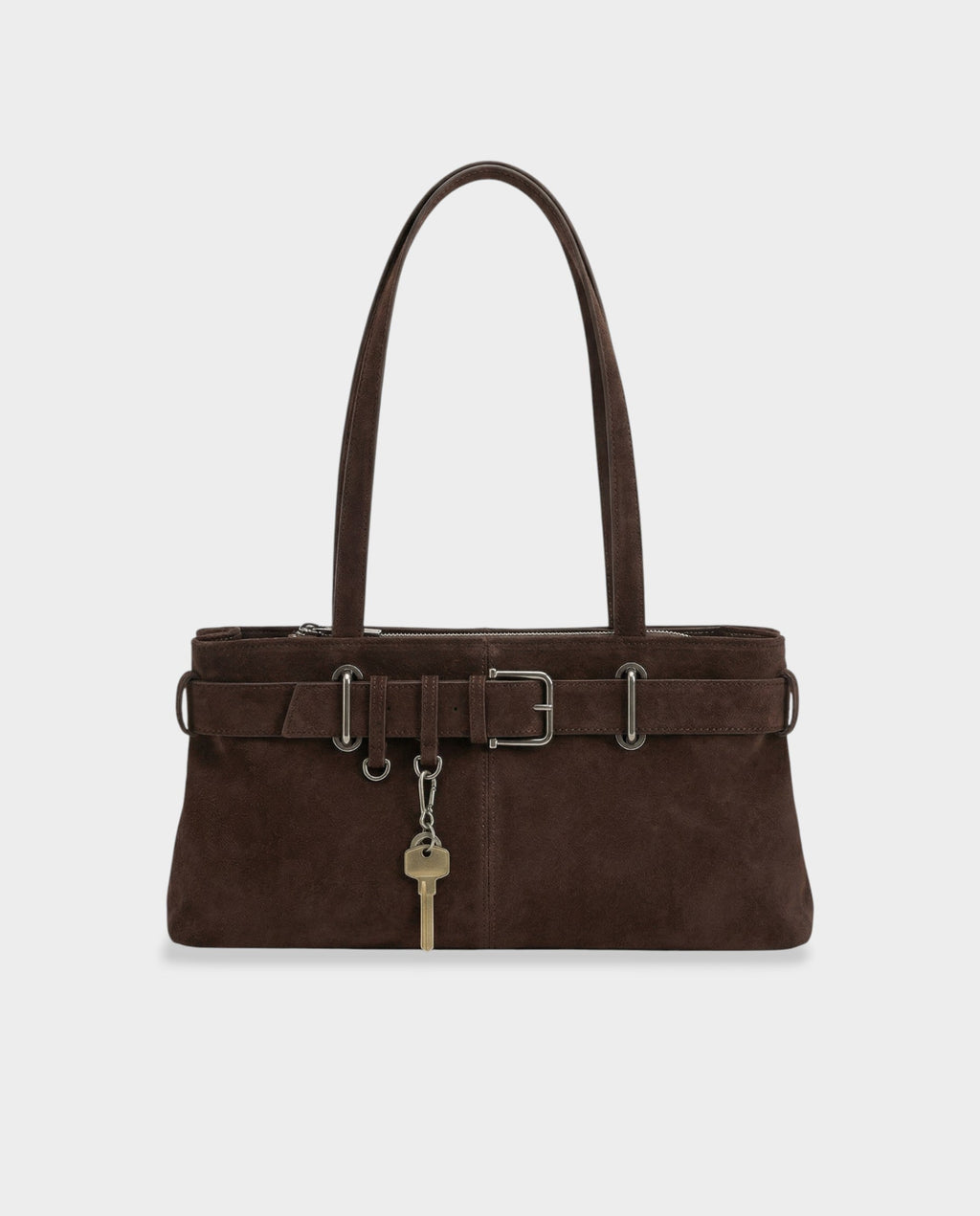 LAVIDA Suede Belted Key Shoulder Bag
