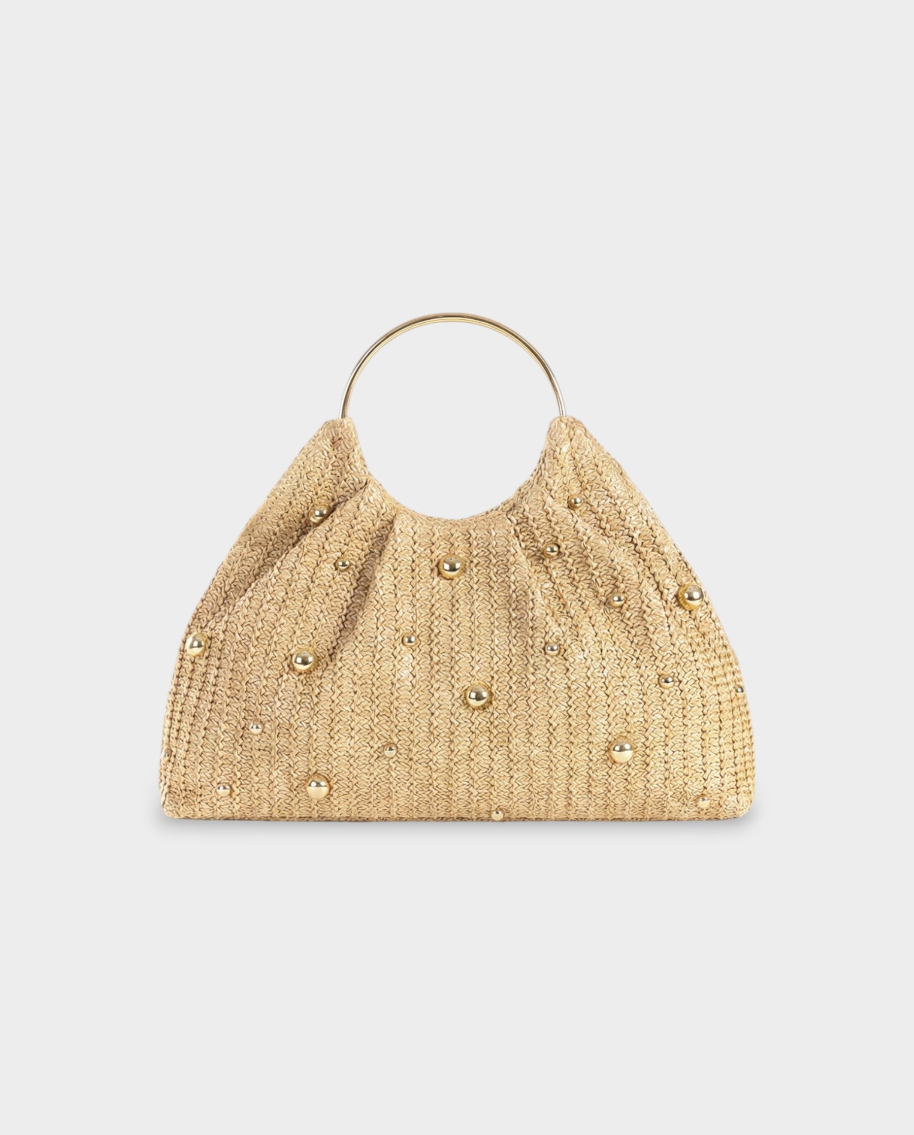 UREKA Gold Pearl Woven Handbag