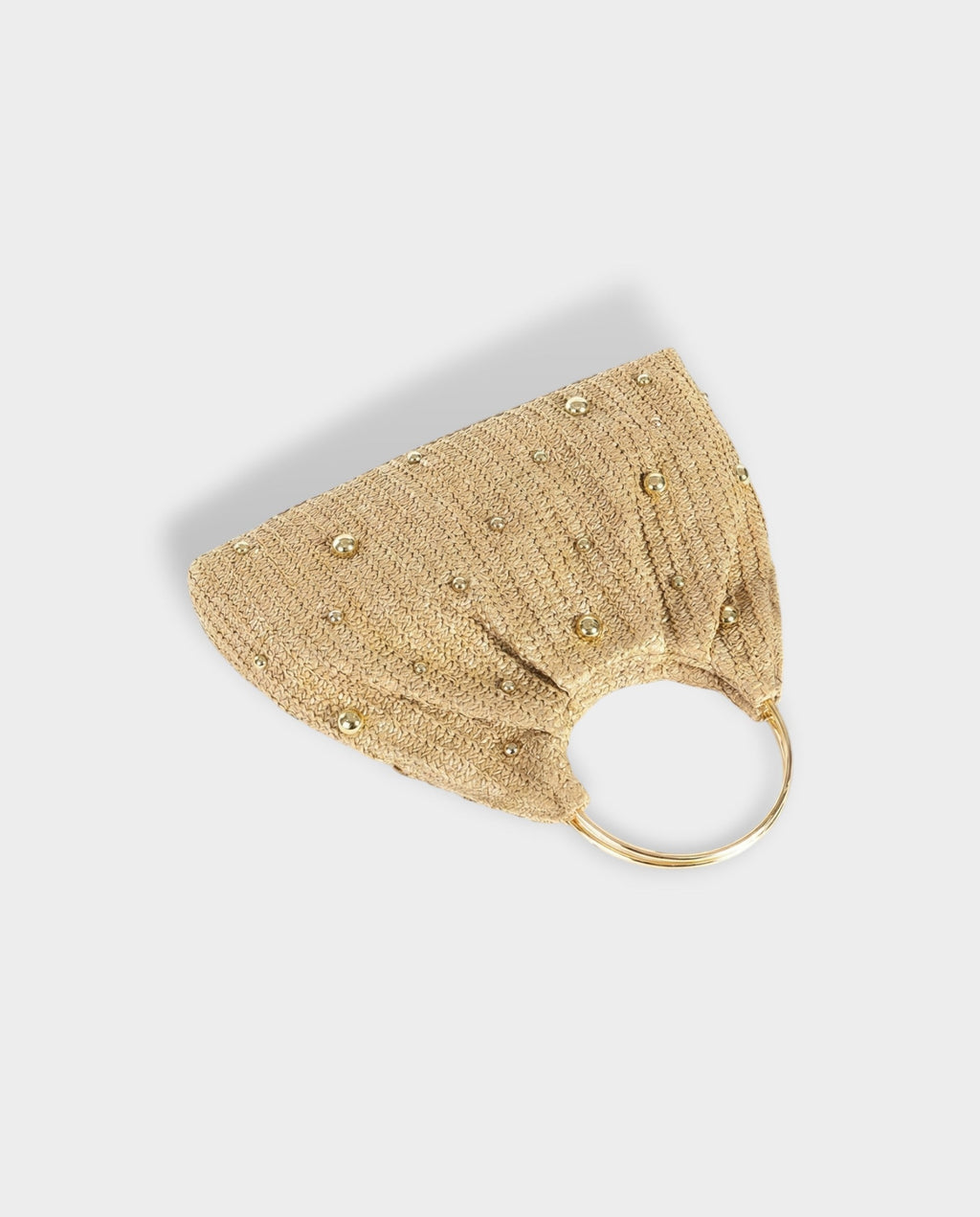UREKA Gold Pearl Woven Handbag