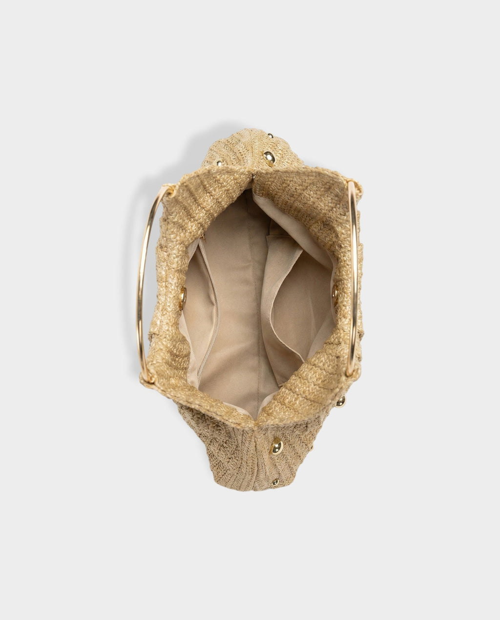 UREKA Gold Pearl Woven Handbag