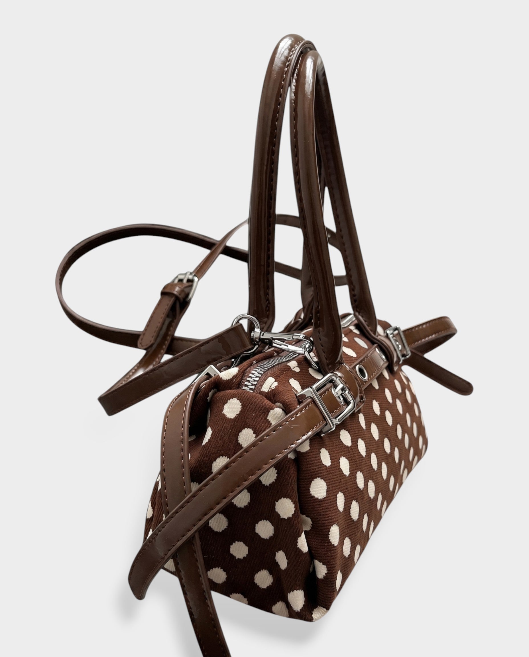 VALER Polka Dot Top-Handle Crossbody Handbag