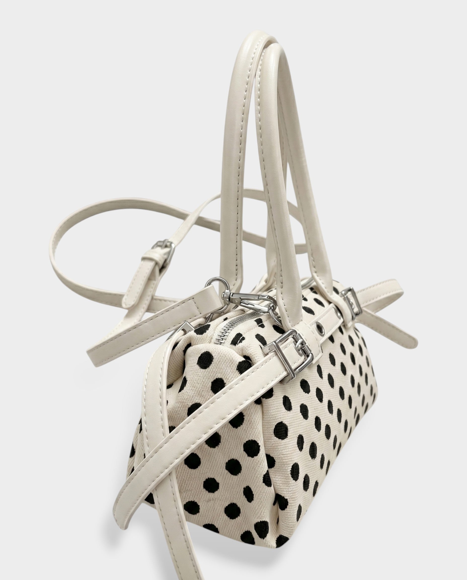 VALER Polka Dot Top-Handle Crossbody Handbag