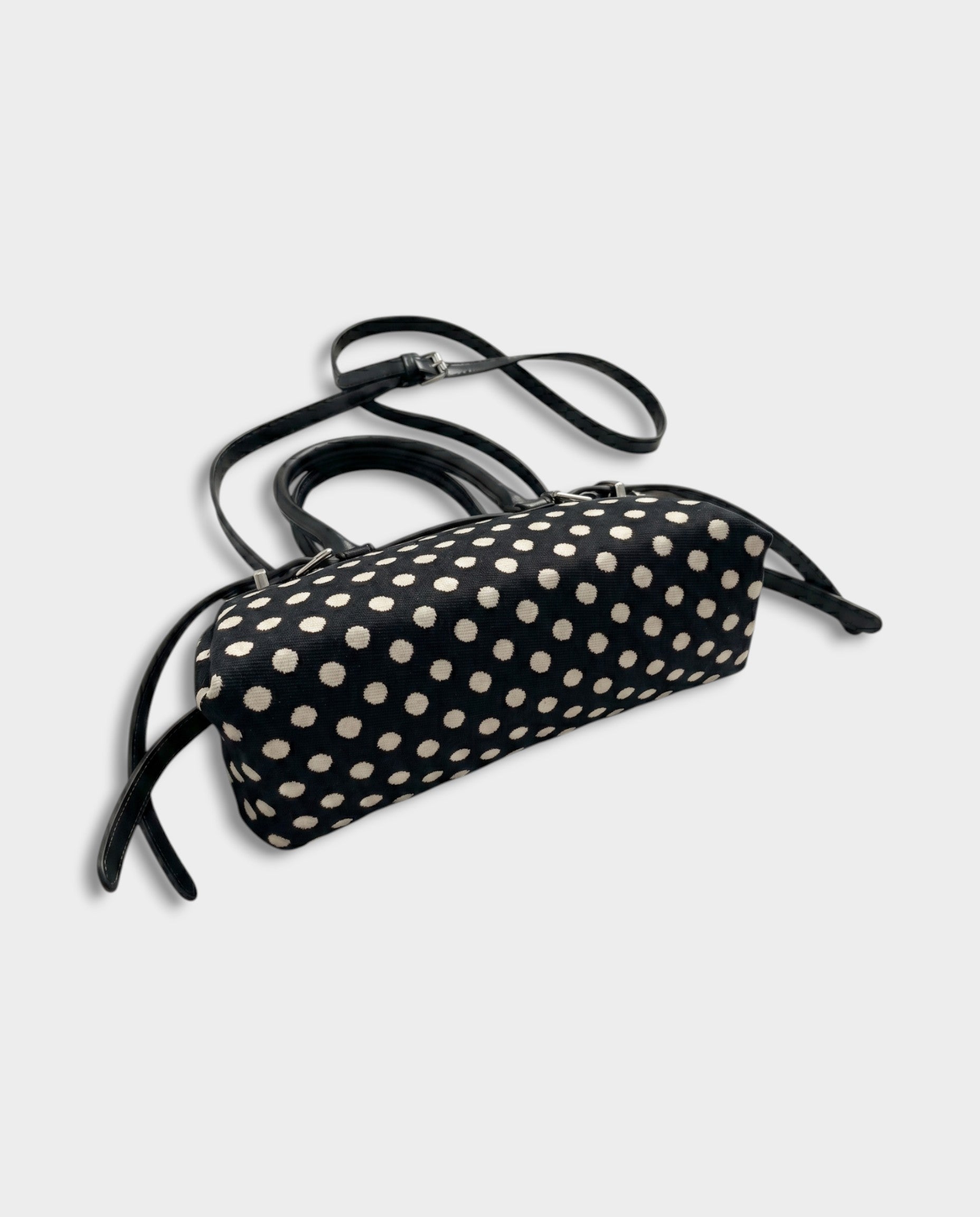 VALER Polka Dot Top-Handle Crossbody Handbag