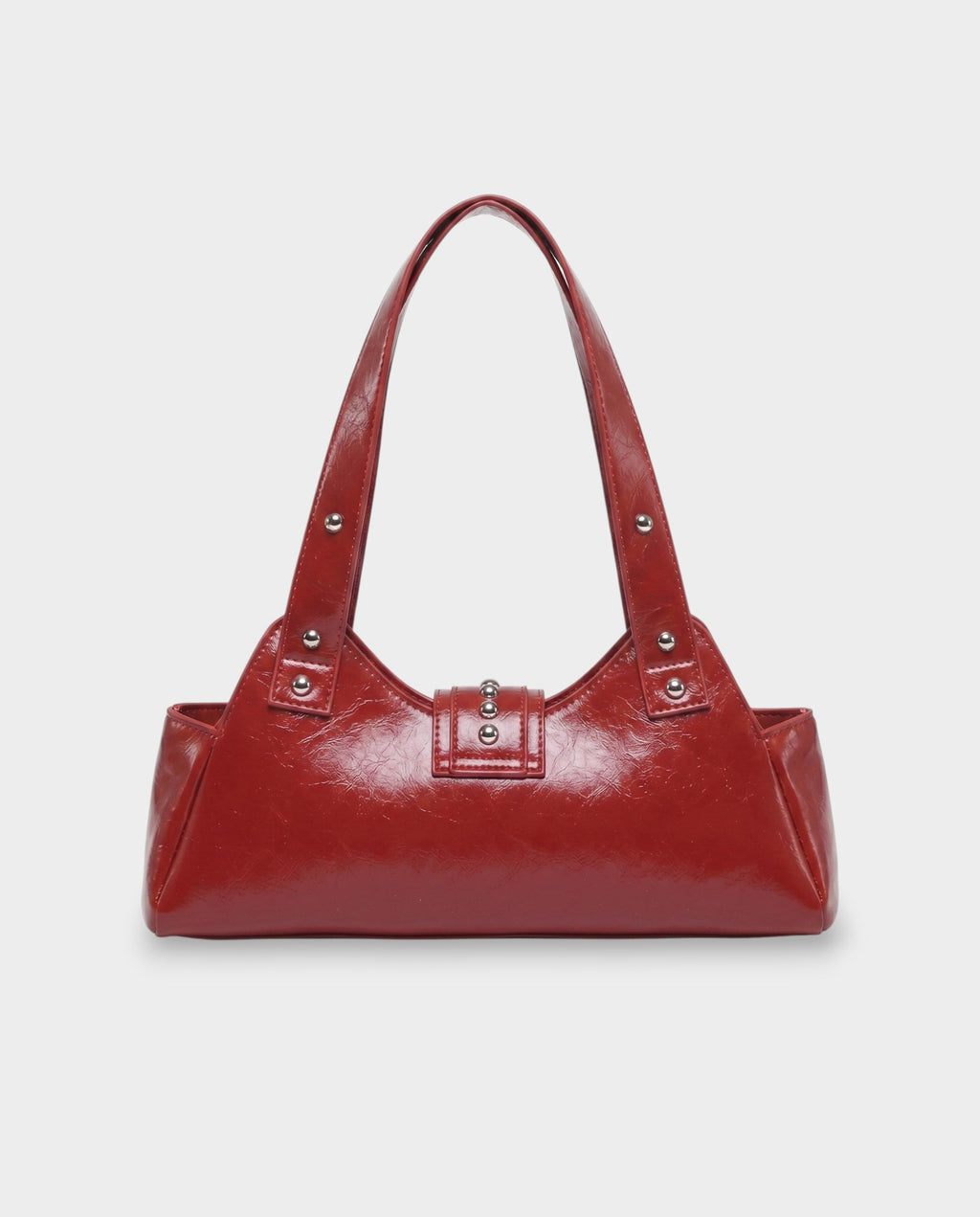 INTERA Studded Faux Leather Shoulder Bag