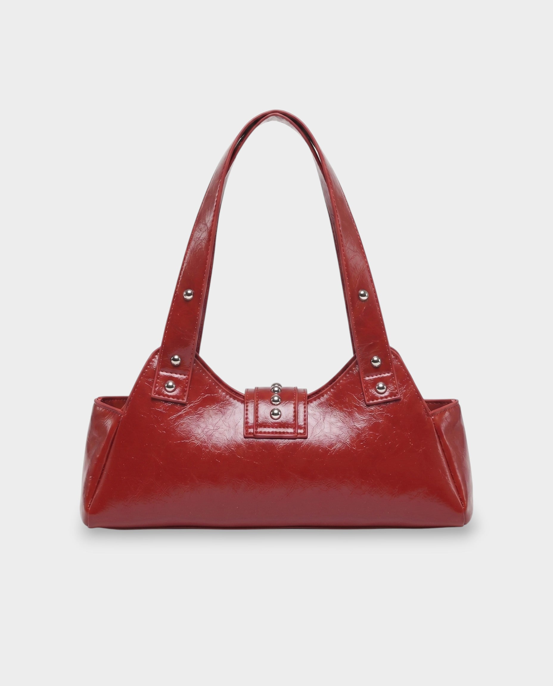 INTERA Studded Faux Leather Shoulder Bag