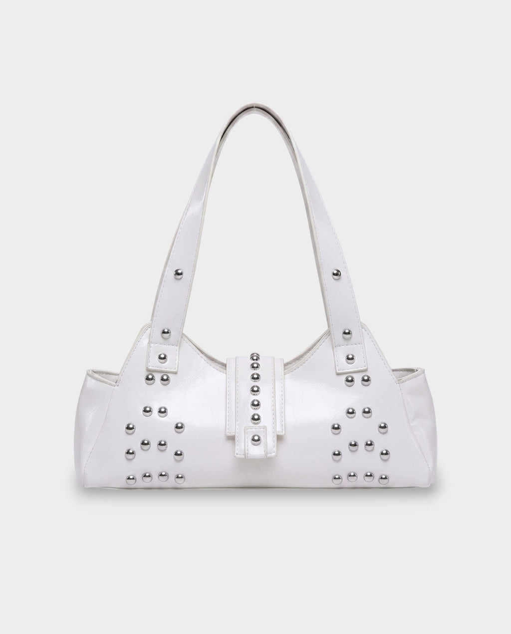 INTERA Studded Faux Leather Shoulder Bag