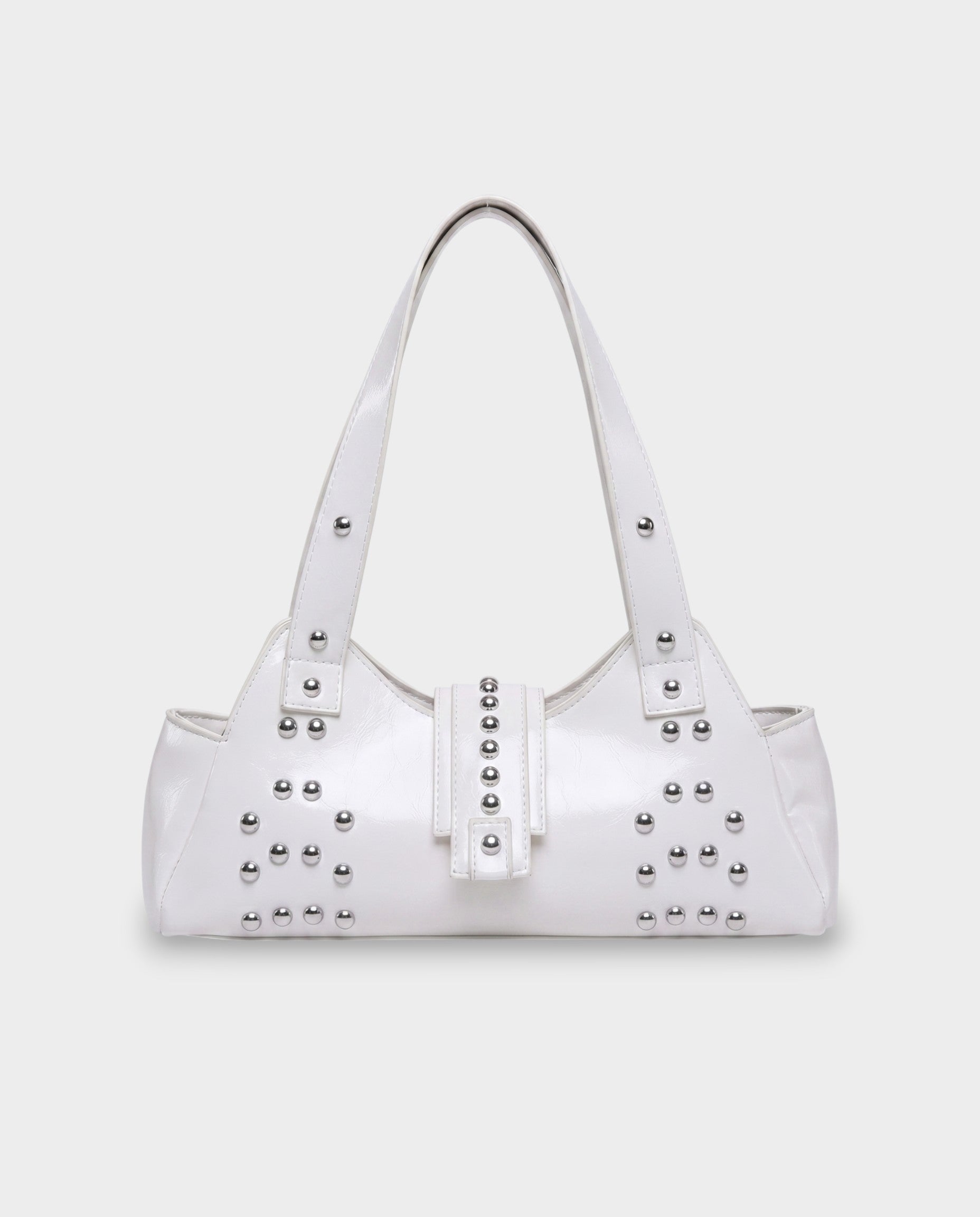INTERA Studded Faux Leather Shoulder Bag