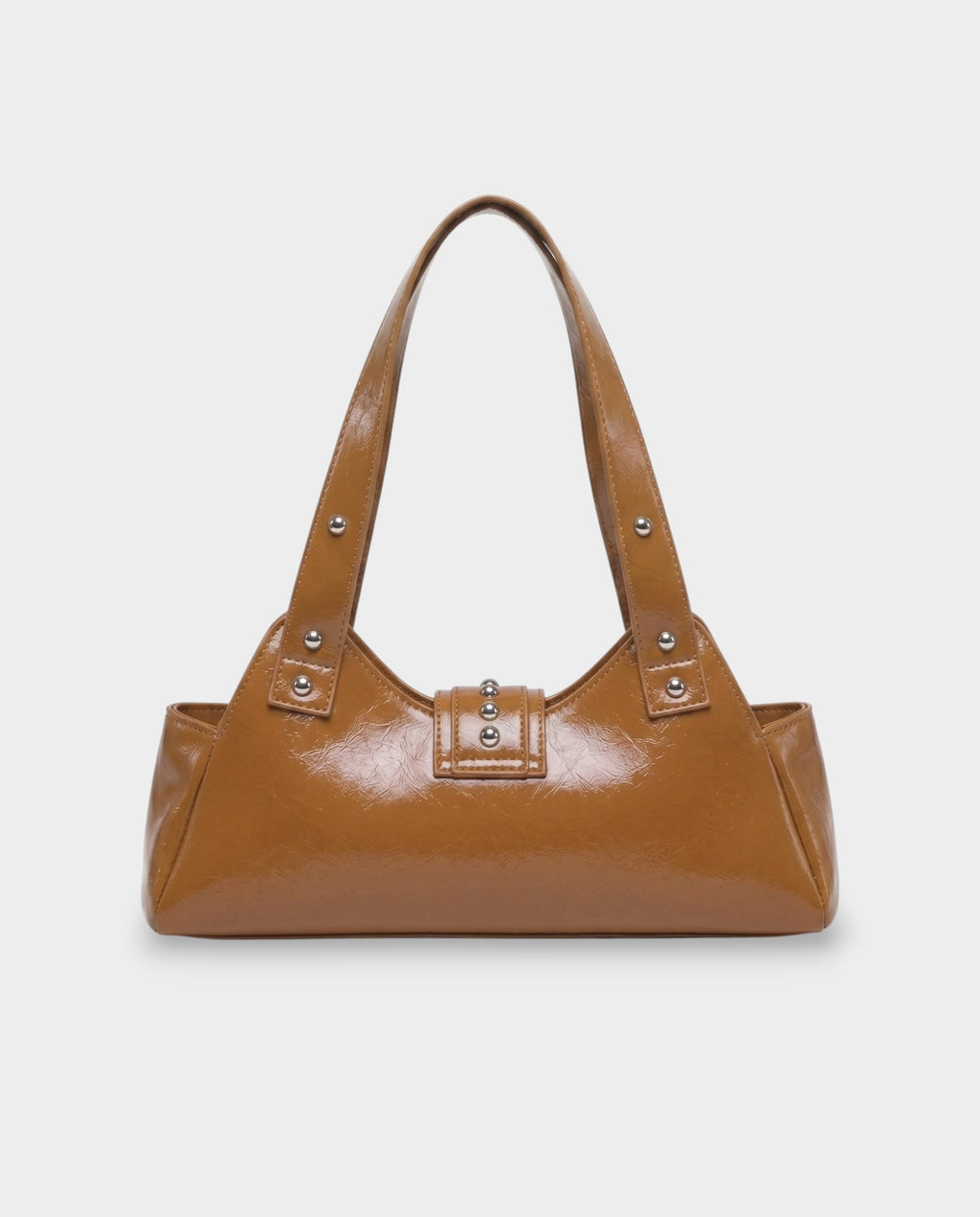 INTERA Studded Faux Leather Shoulder Bag