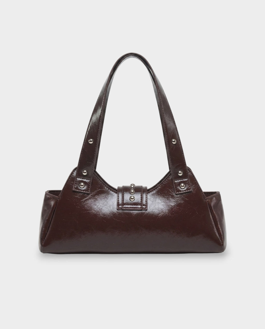 INTERA Studded Faux Leather Shoulder Bag
