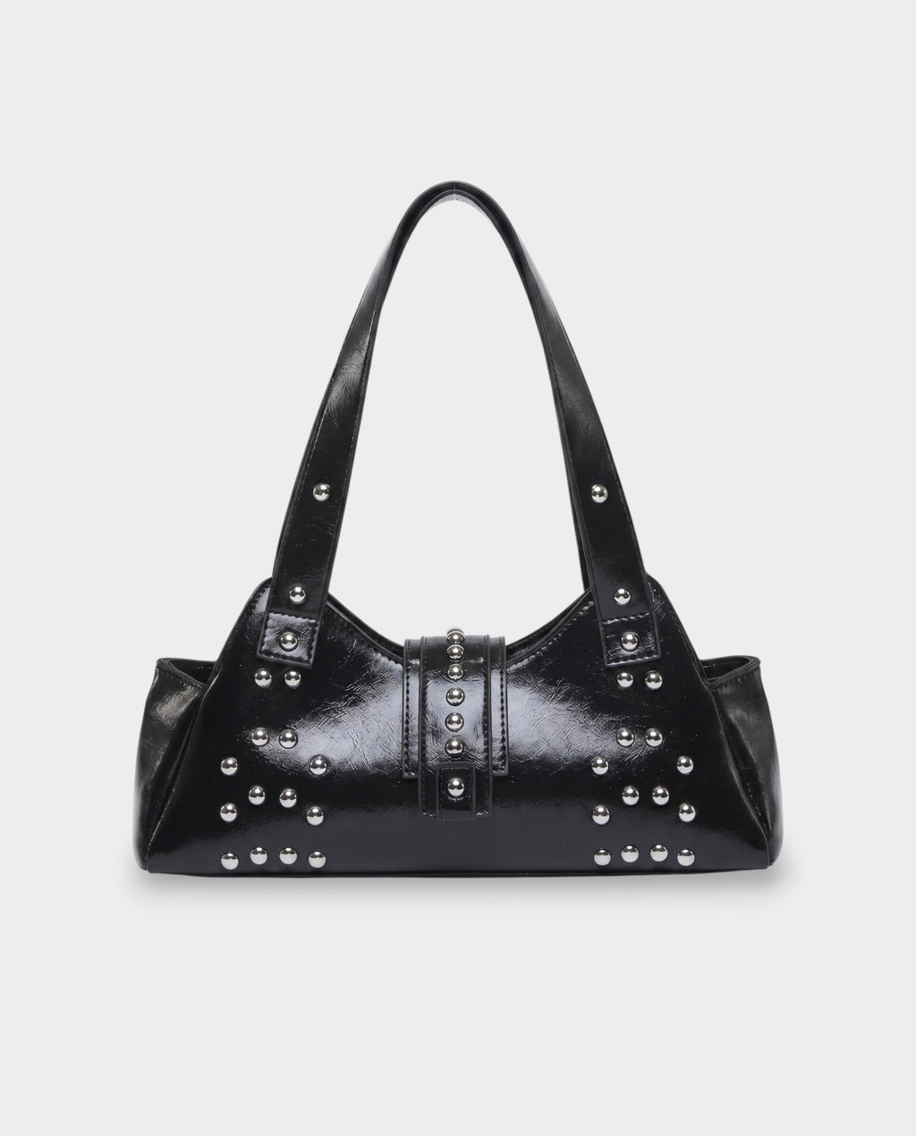INTERA Studded Faux Leather Shoulder Bag