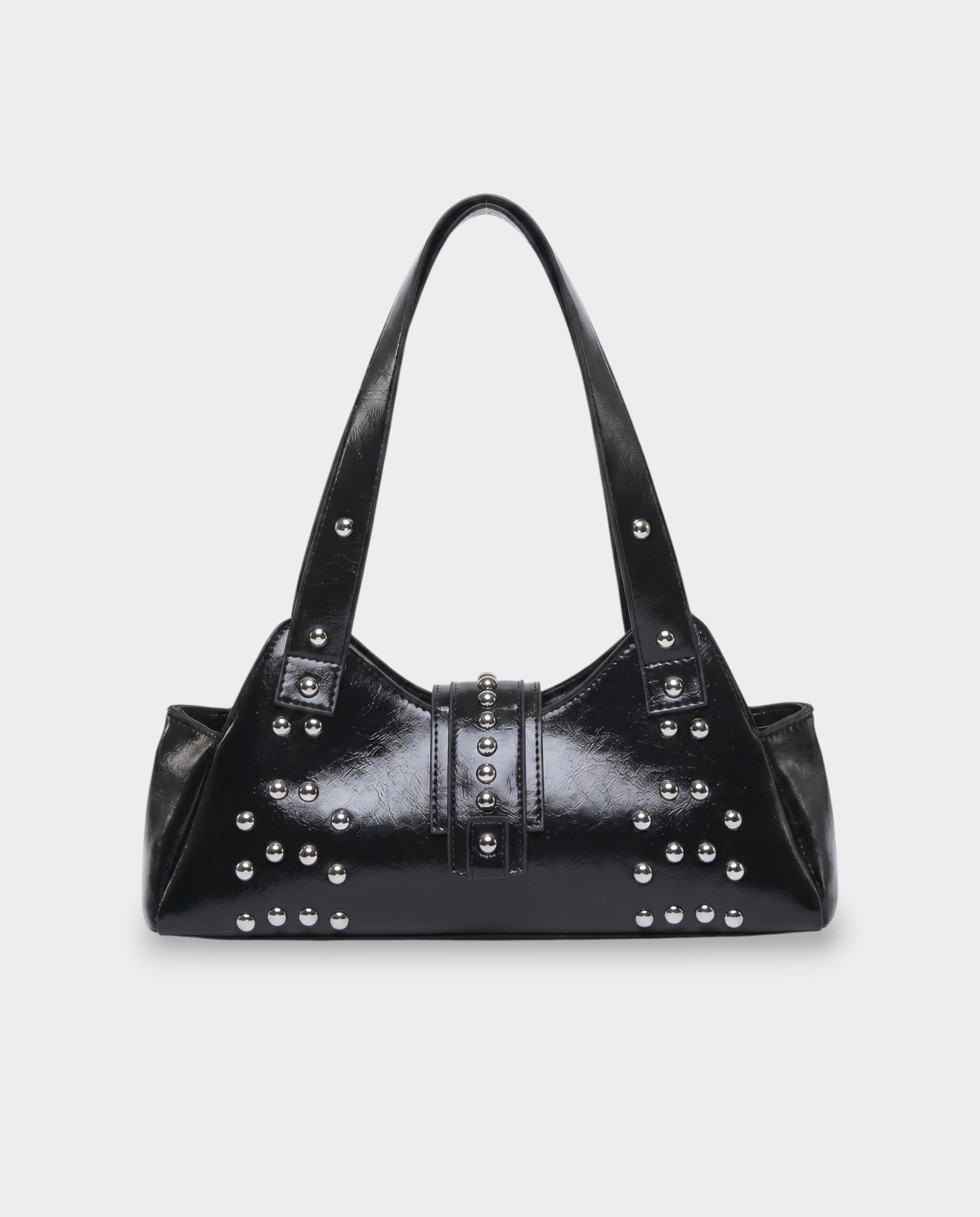 INTERA Studded Faux Leather Shoulder Bag