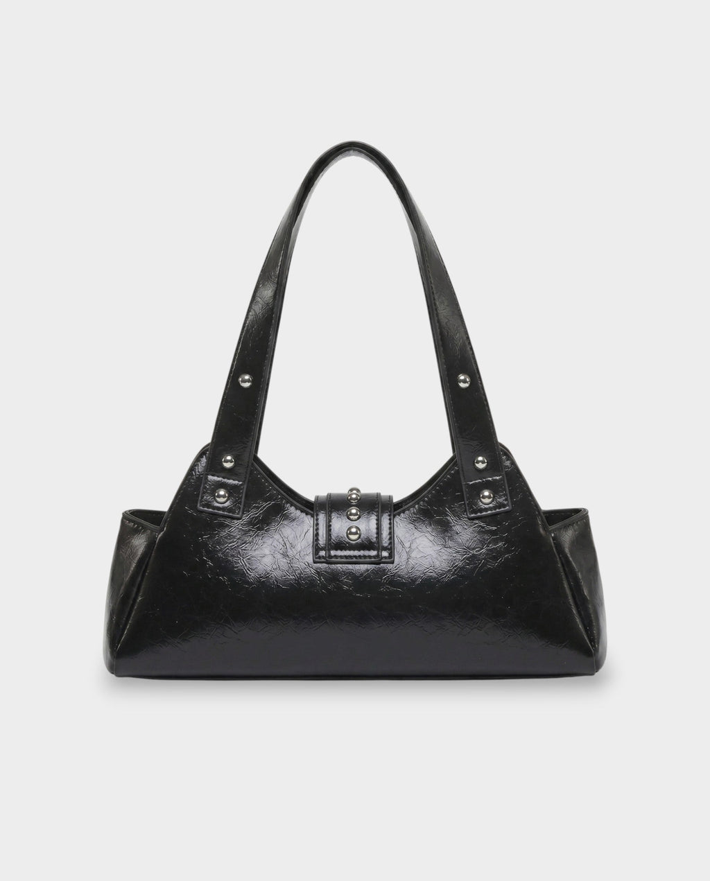 INTERA Studded Faux Leather Shoulder Bag