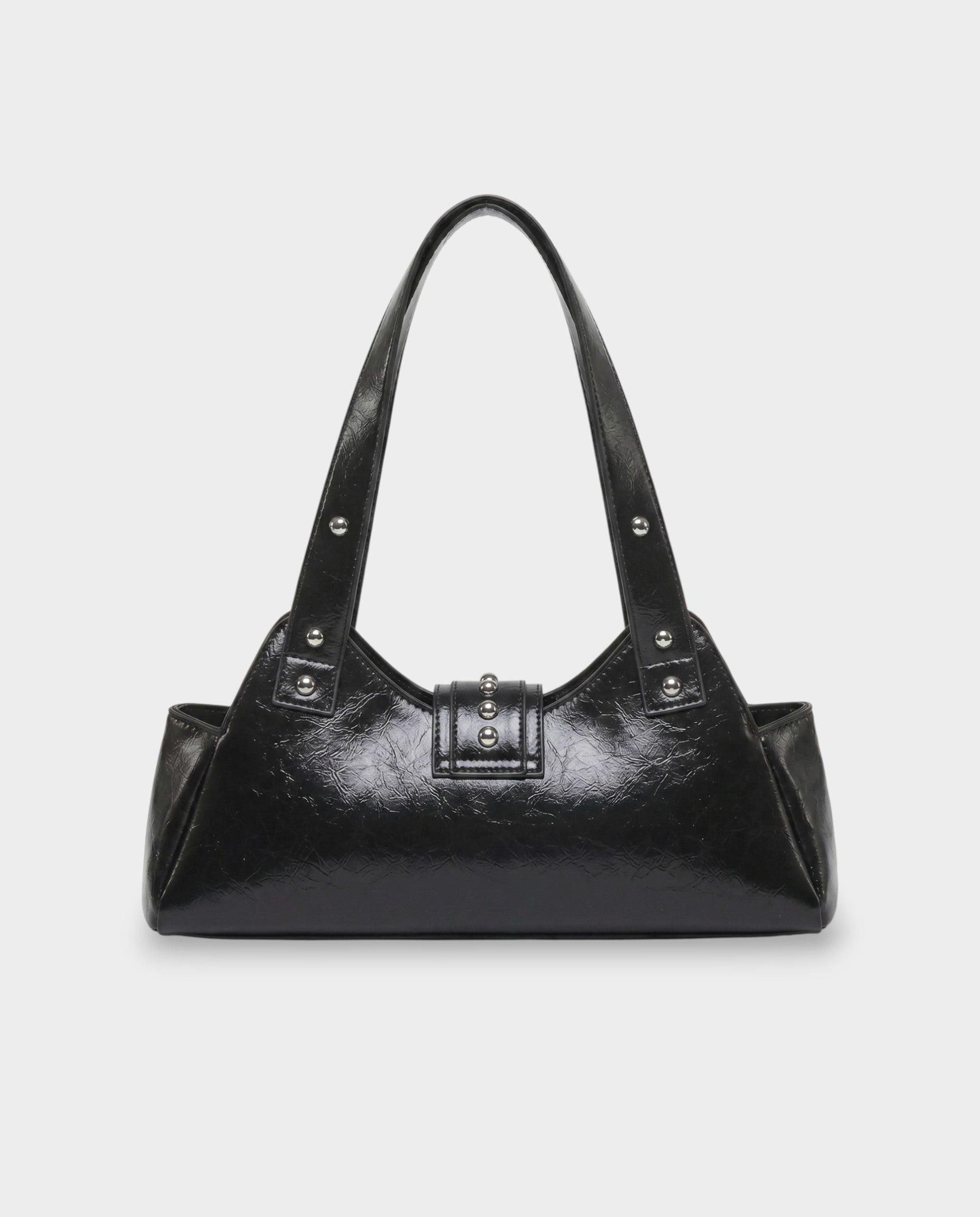 INTERA Studded Faux Leather Shoulder Bag