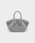 BRIVELLE Faux Fur Crossbody Handbag