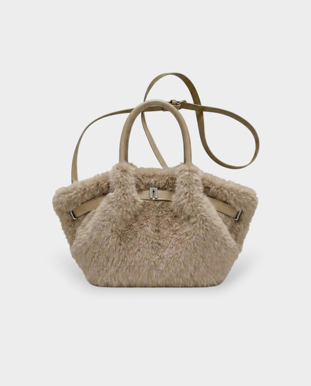 BRIVELLE Faux Fur Crossbody Handbag