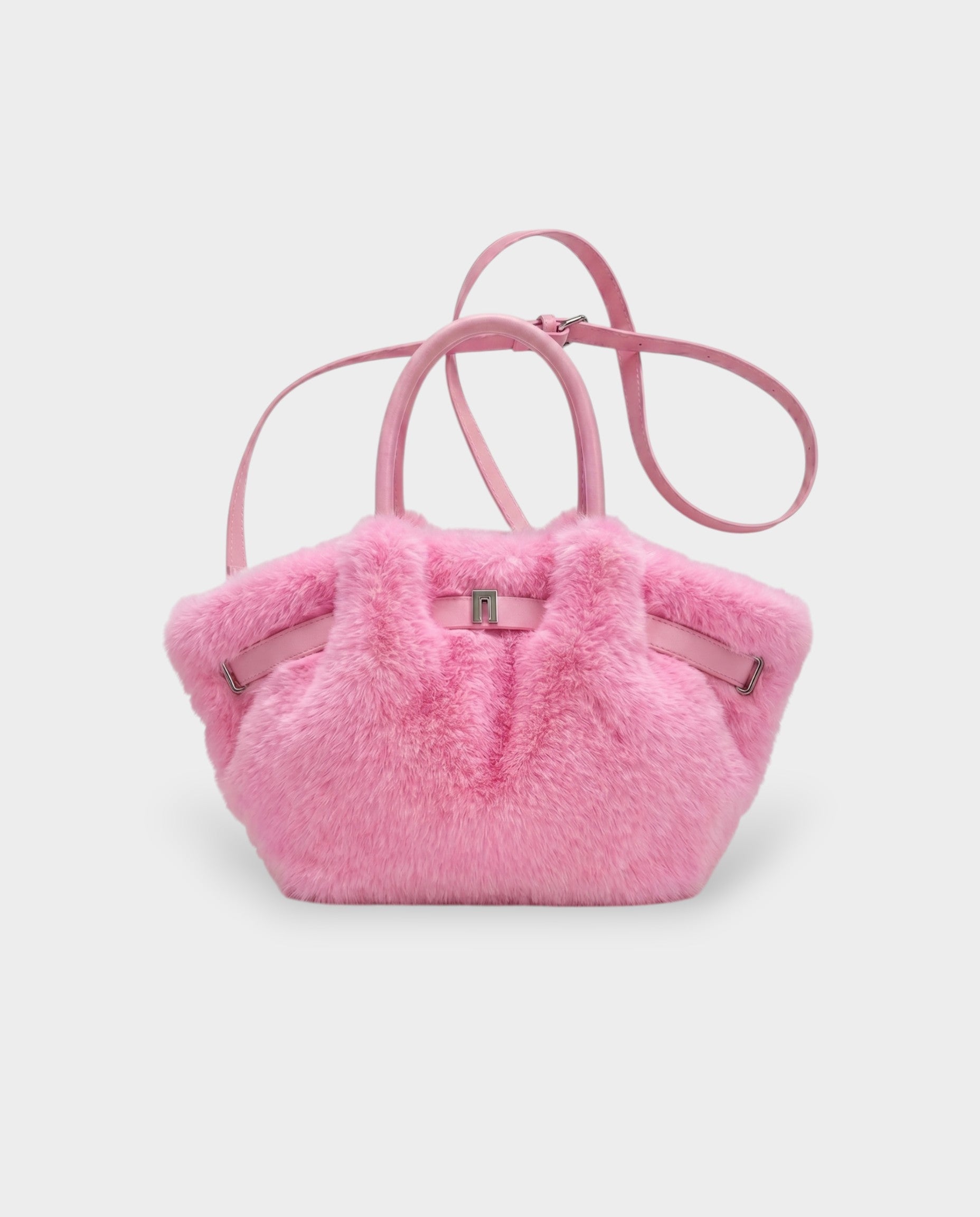 BRIVELLE Faux Fur Crossbody Handbag