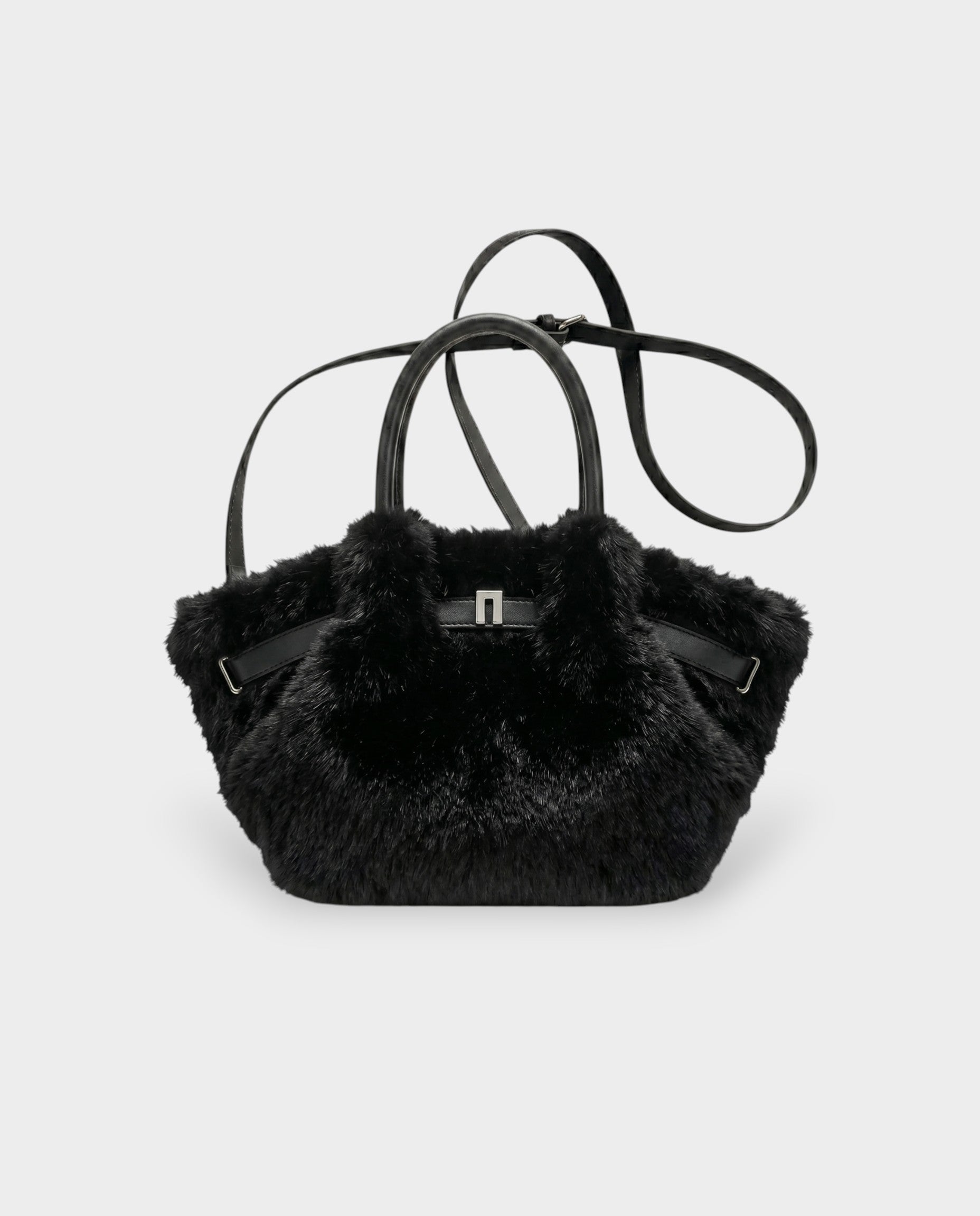 BRIVELLE Faux Fur Crossbody Handbag