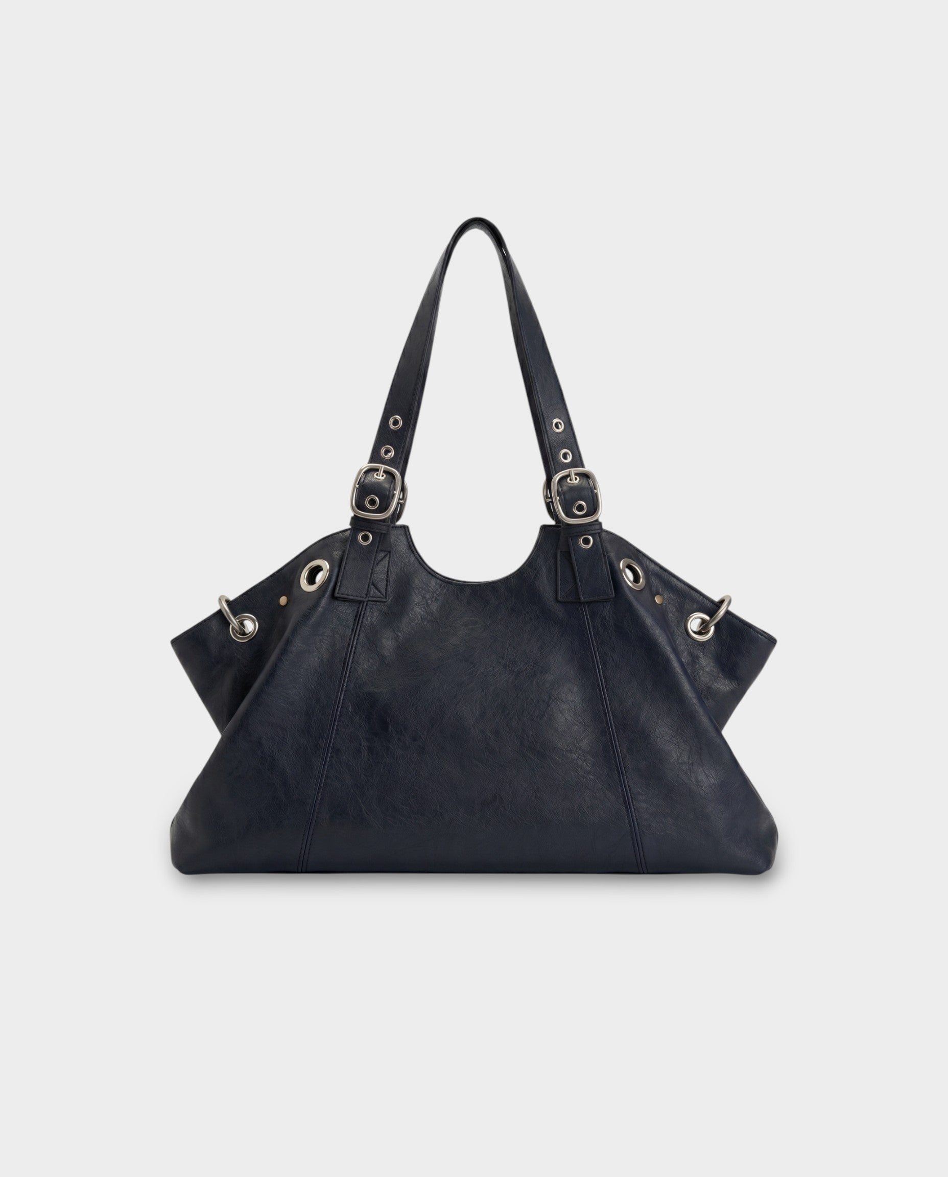 VESPER Buckle Strap Shoulder Tote Bag