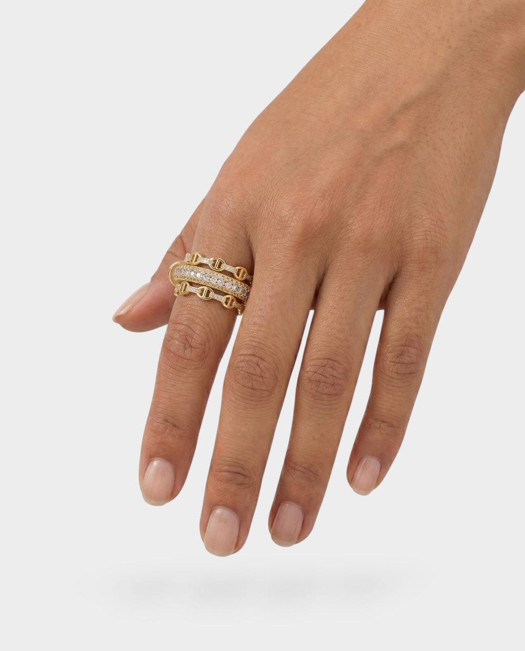 Multi-Layer Pavé Crystal Ring