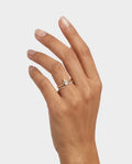 Chevron Stack Crystal Ring