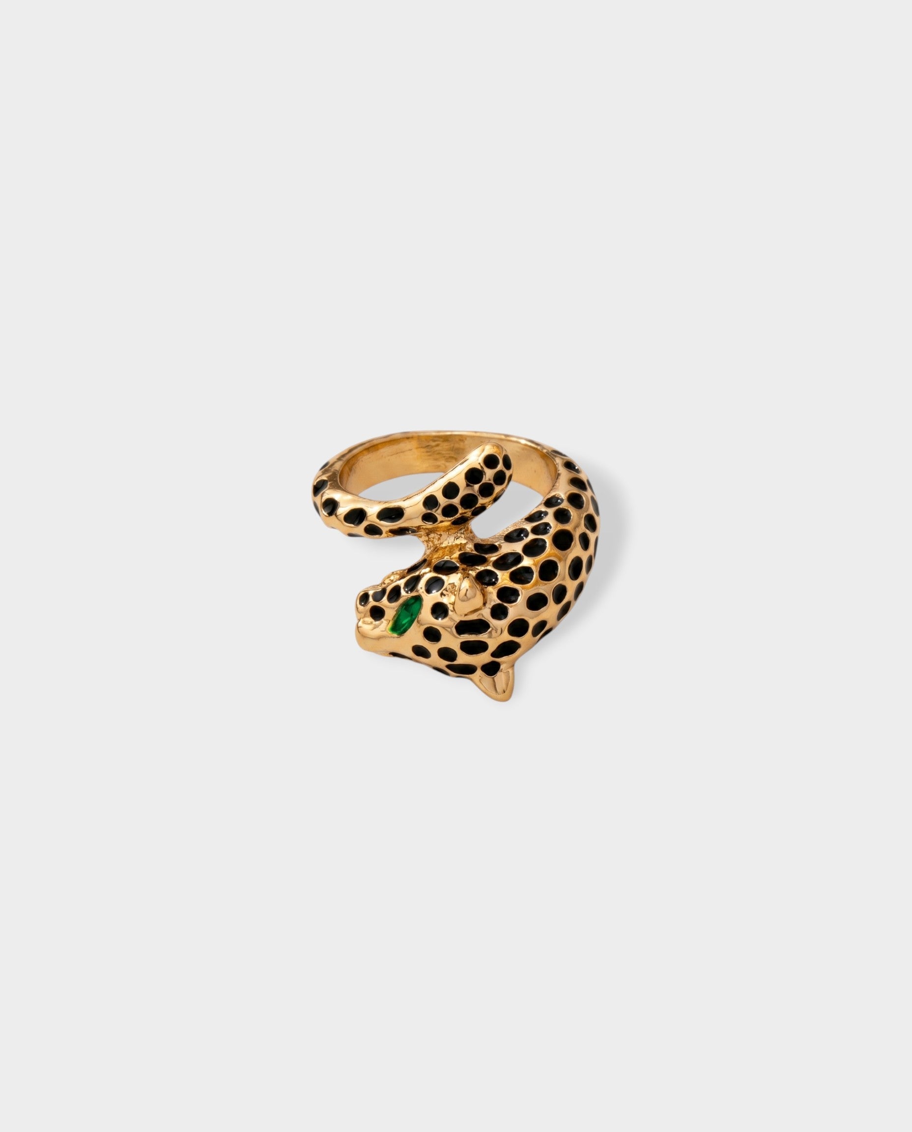 Leopard Head Wrap Ring