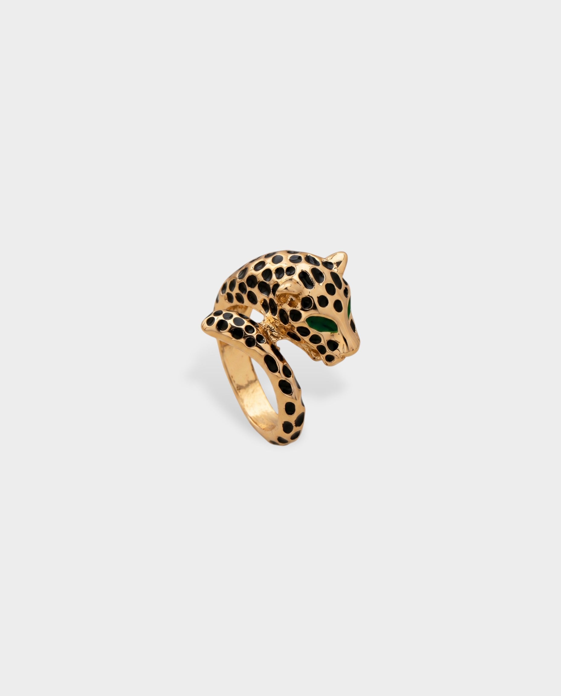 Leopard Head Wrap Ring