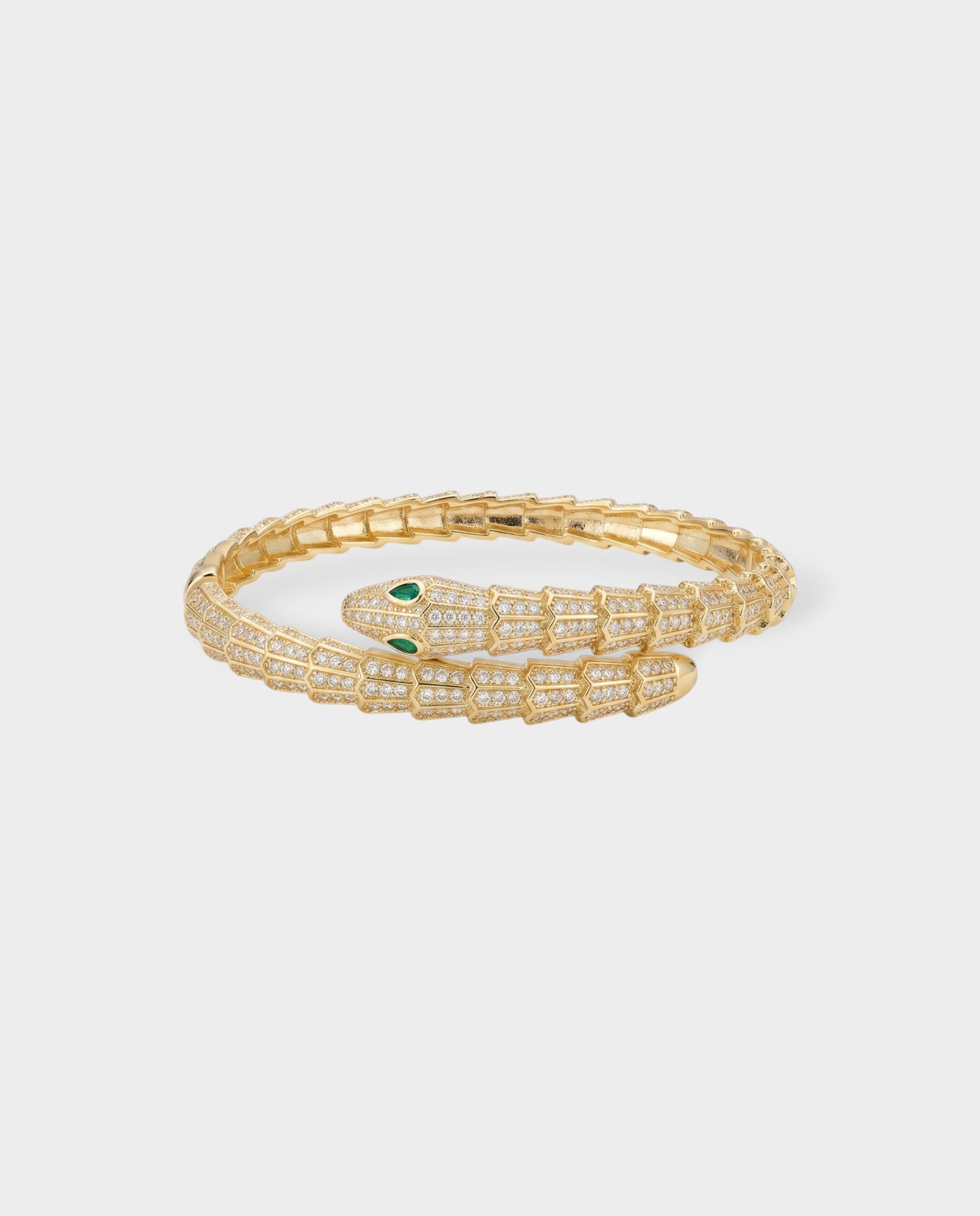 Crystal Pavé Snake Wrap Bracelet