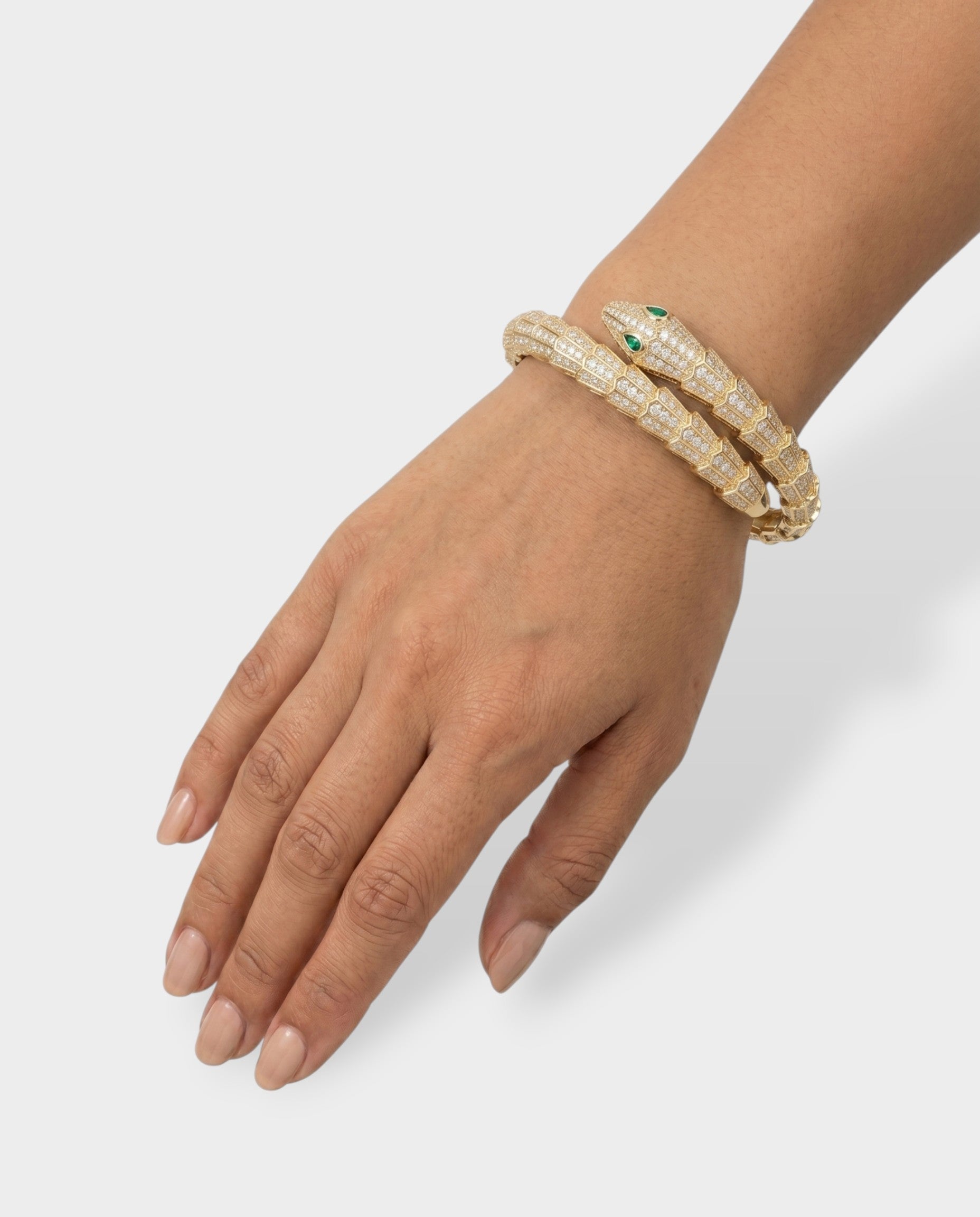 Crystal Pavé Snake Wrap Bracelet